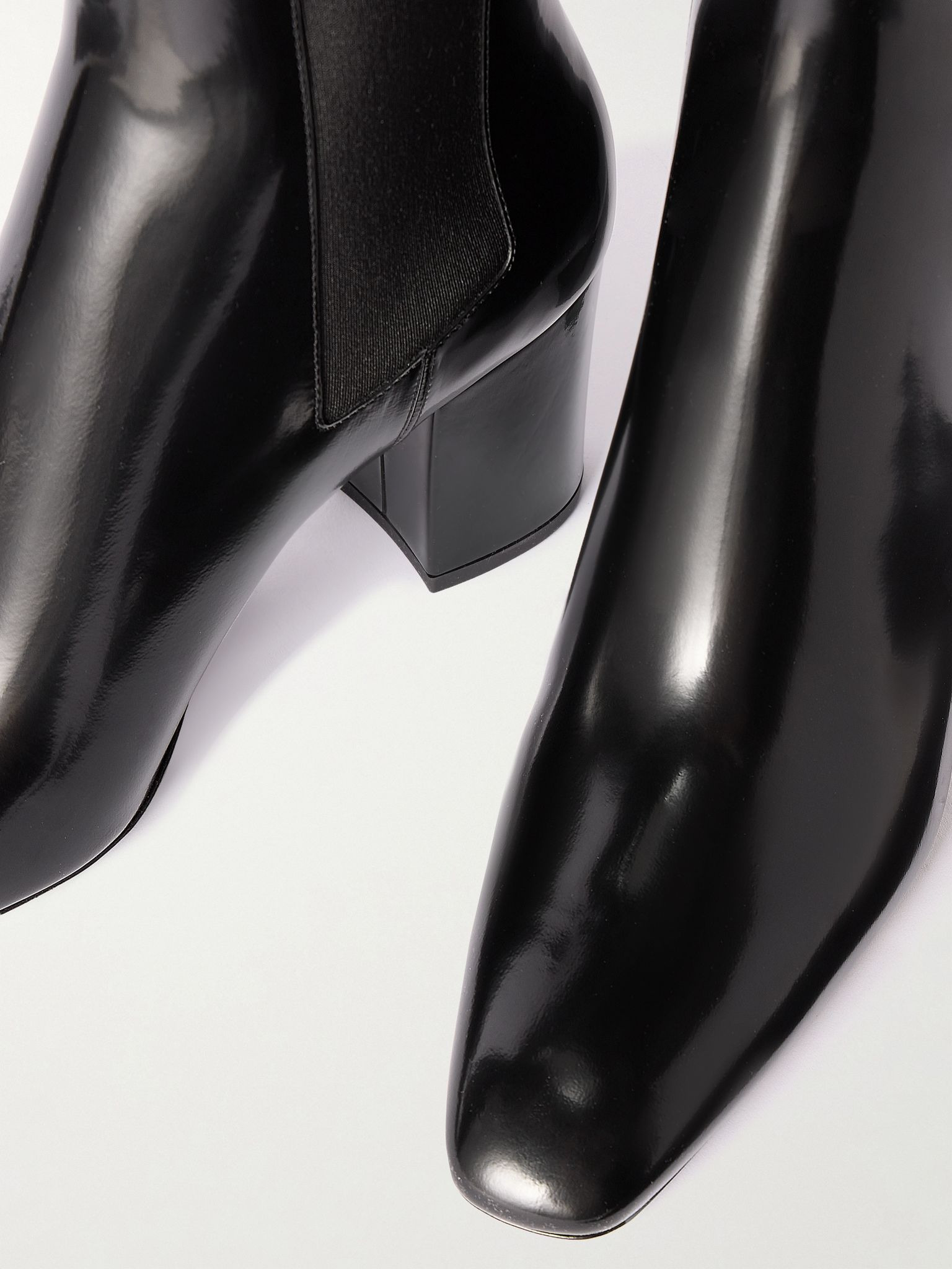 Betty glossed-leather Chelsea boots Black - 4