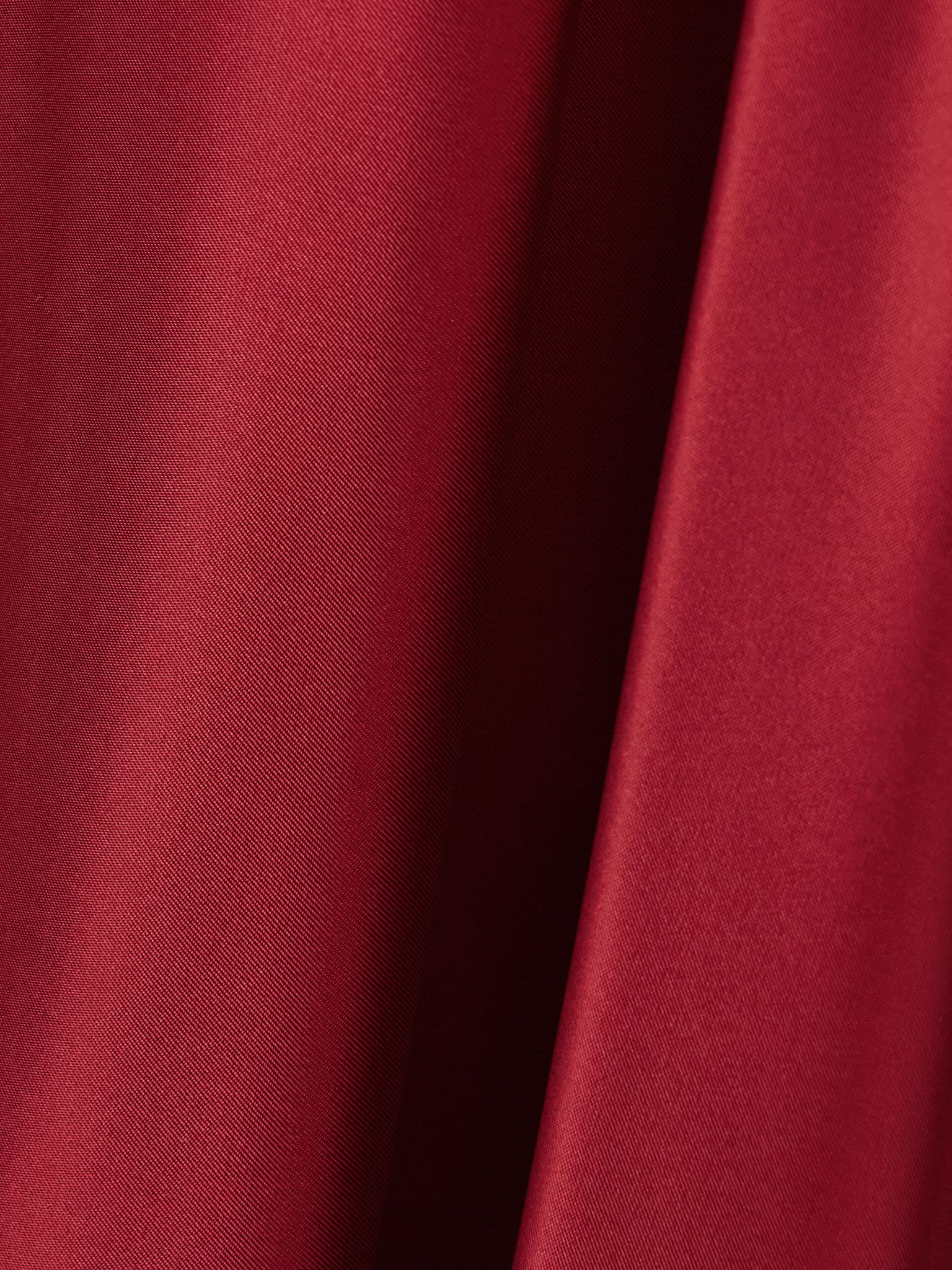 Syd pleated satin-twill midi dress Red - 4
