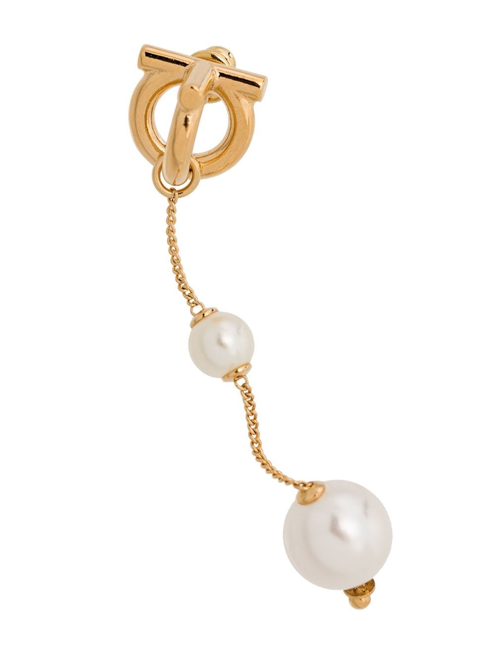 Gancini pearl-embellished drop earrings - 4