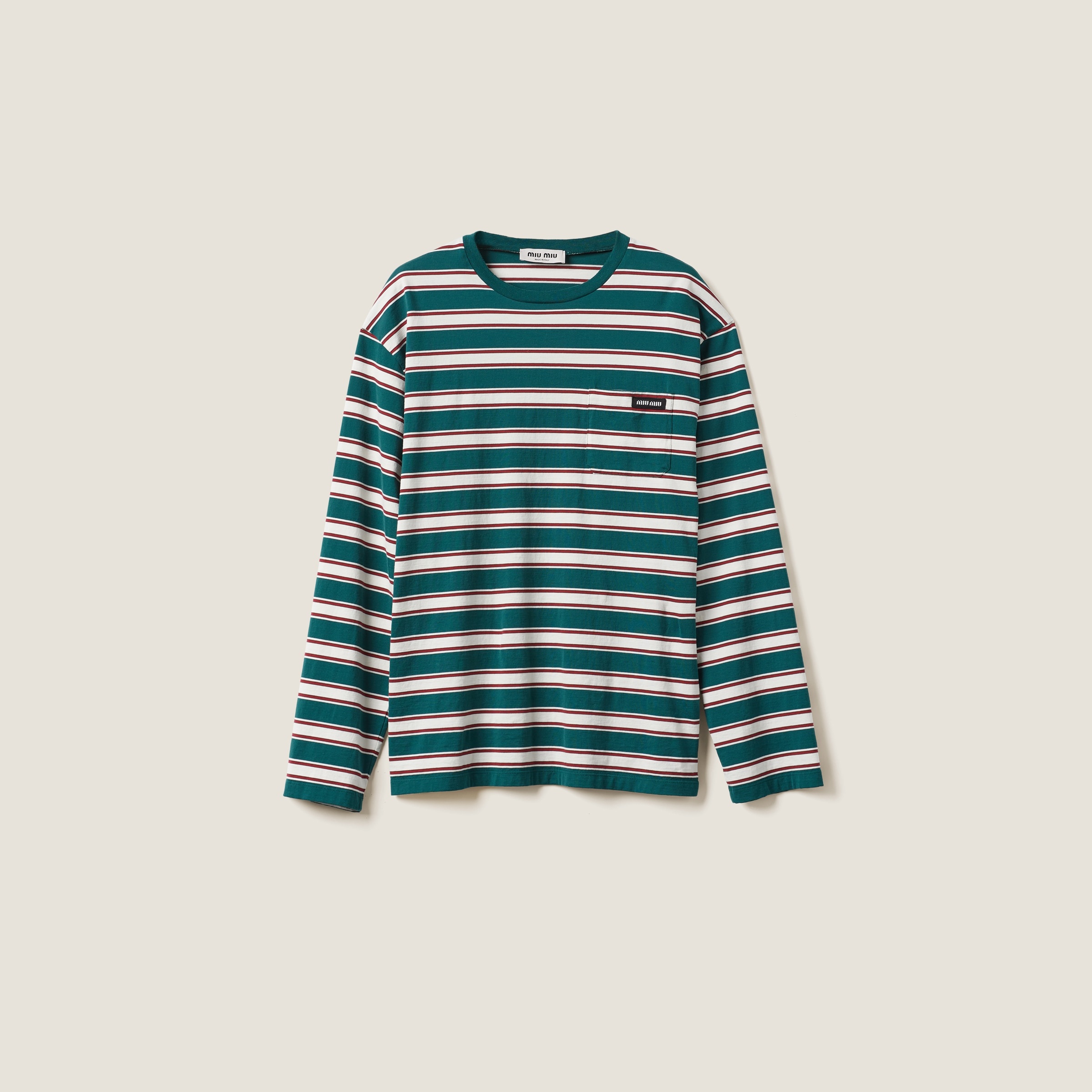 Miu Miu Long-sleeved cotton jersey T-shirt | REVERSIBLE