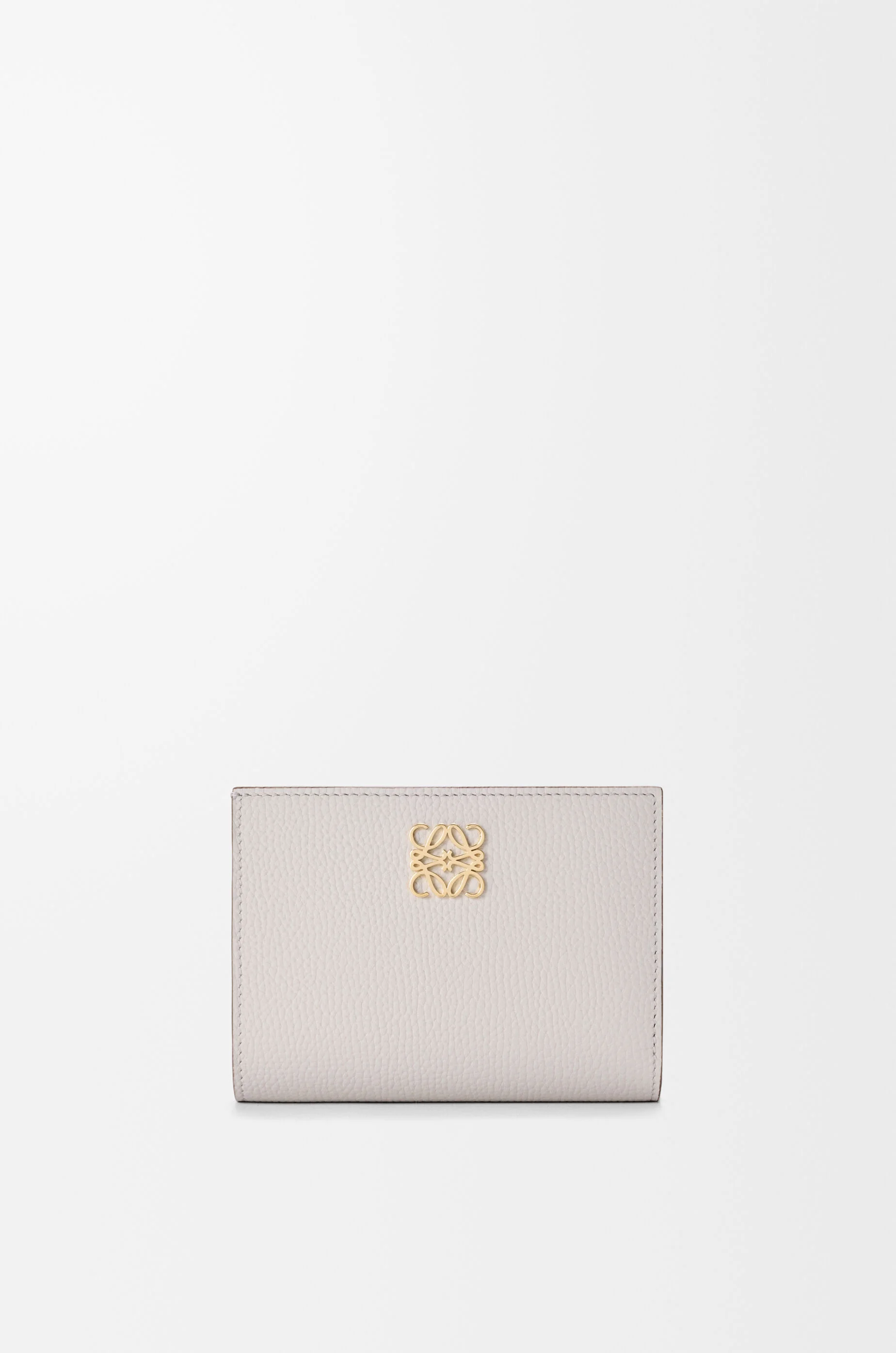 Anagram compact wallet in pebble grained calfskin - 1