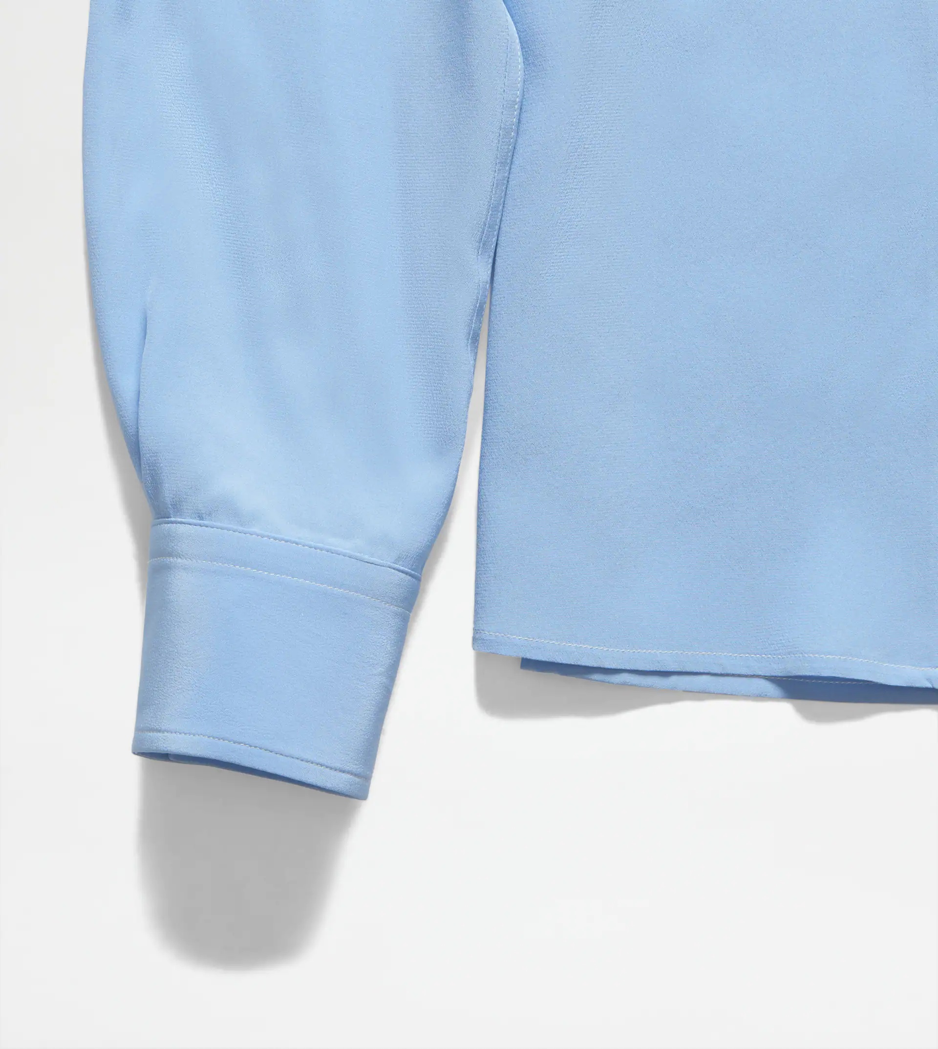 SHIRT IN SILK - LIGHT BLUE - 3