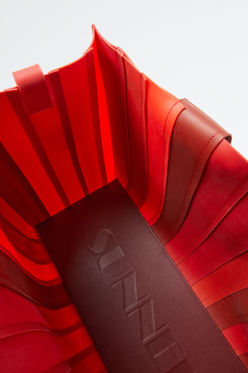 GRADIENT RED PUDDING PARALLELEPIPEDO BAG 4