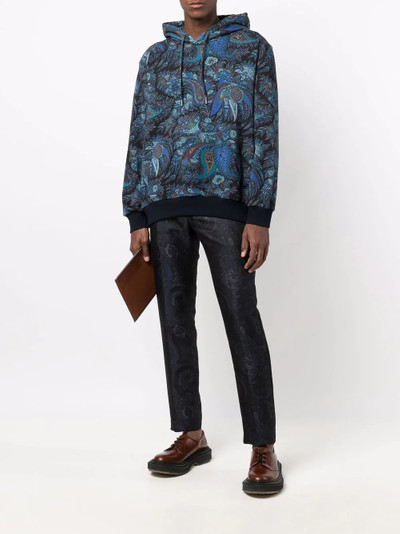 Etro paisley-print cotton hoodie outlook