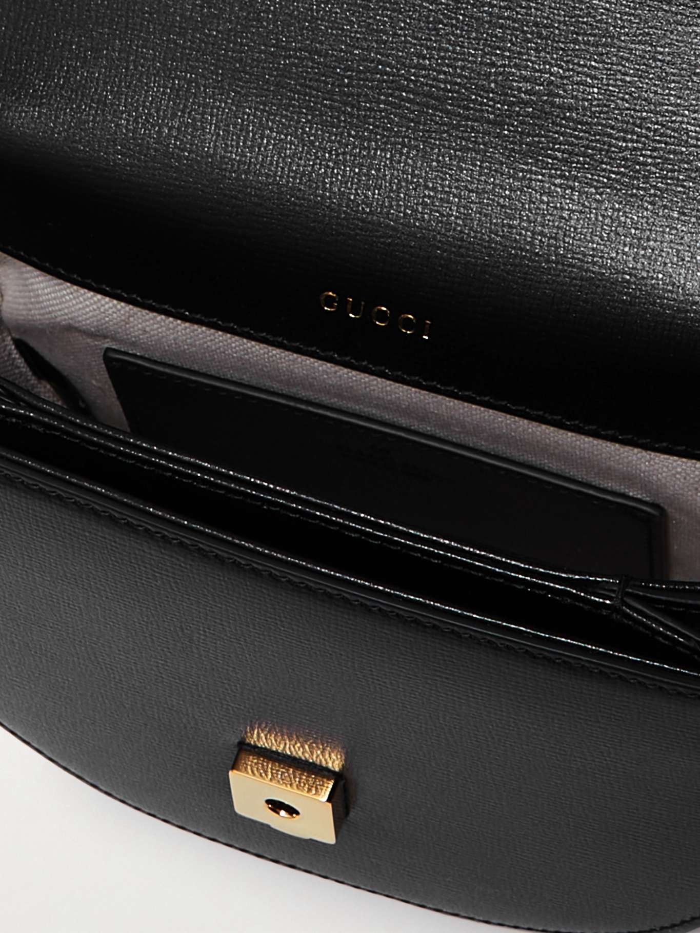 1955 horsebit-embellished textured-leather shoulder bag - 5