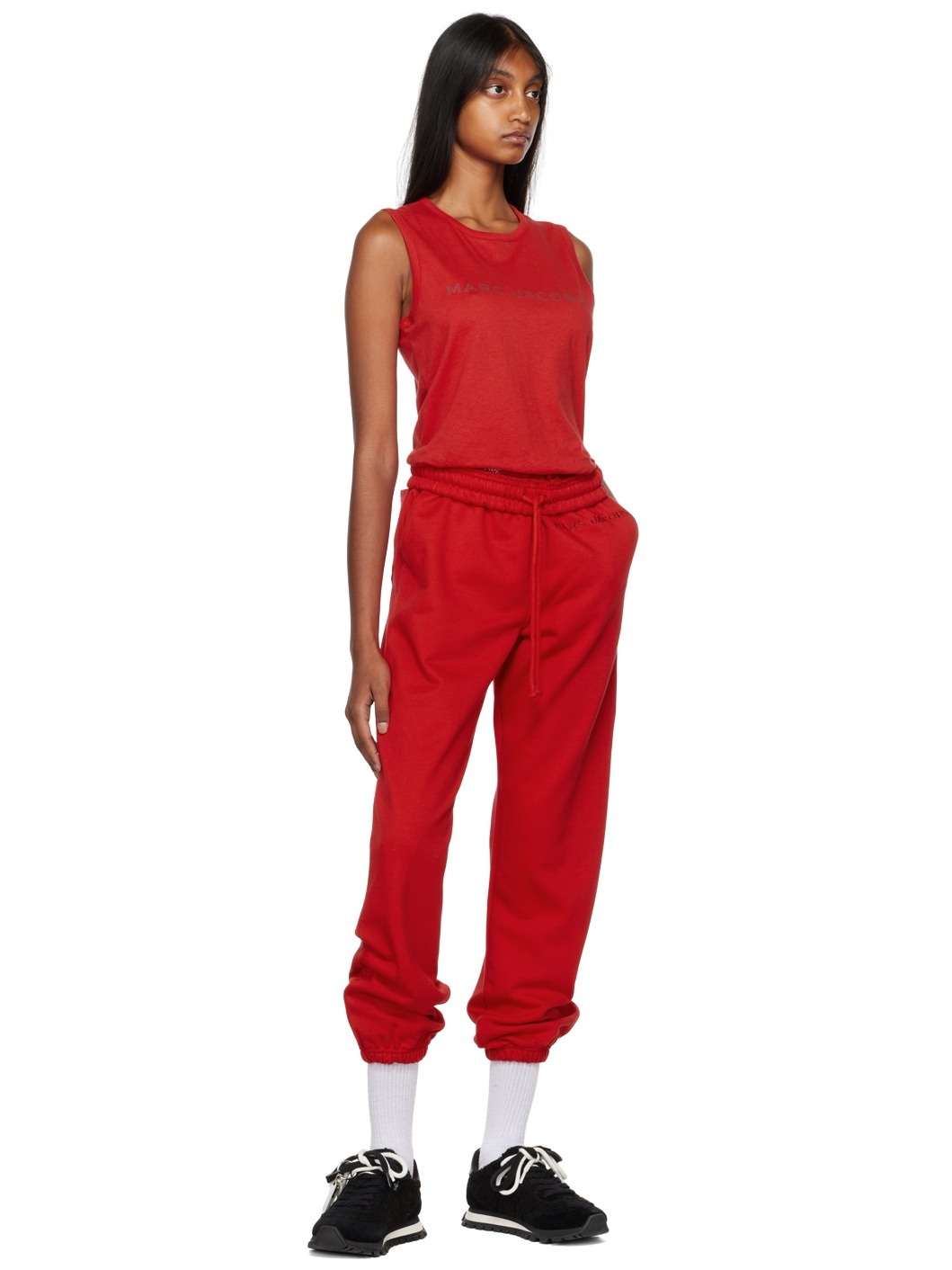 Red 'The Sweatpants' Lounge Pants - 4