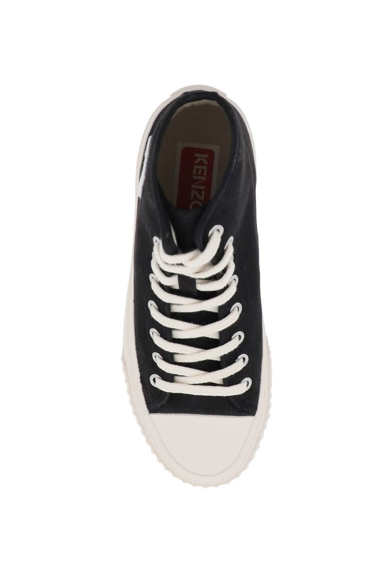 KENZO CANVAS KENZO FOXY HIGH-TOP SNEAKERS | baltini | REVERSIBLE