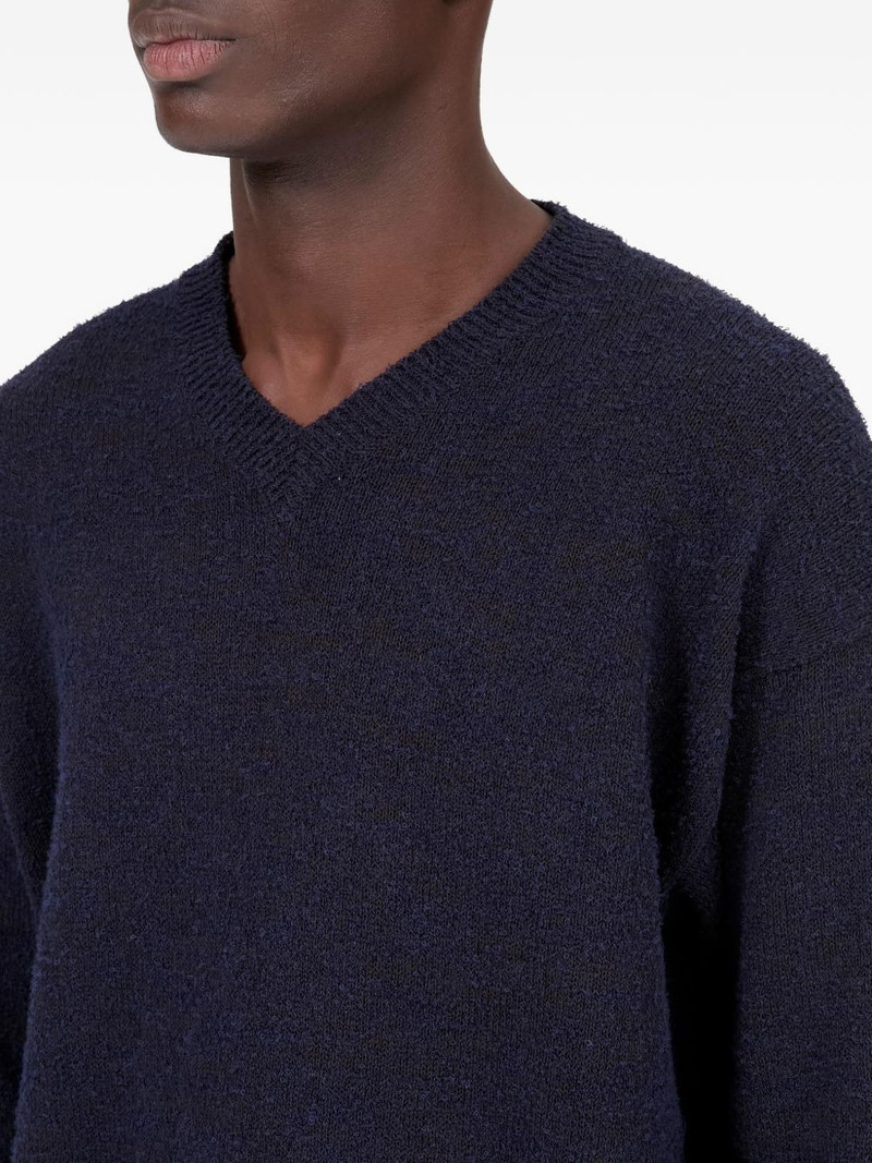 V-neck stitched sweater 6