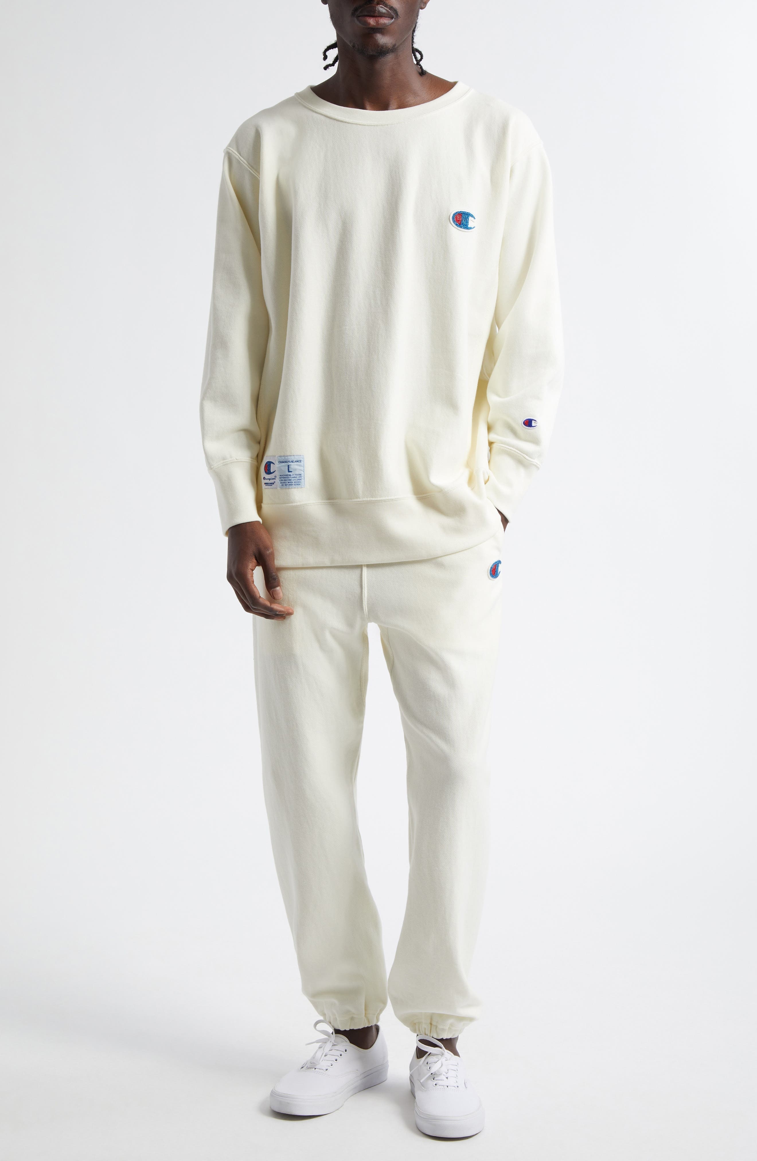 Undercover x Champion Reverse Weave® Sweatshirt in Ivory at Nordstrom - 2