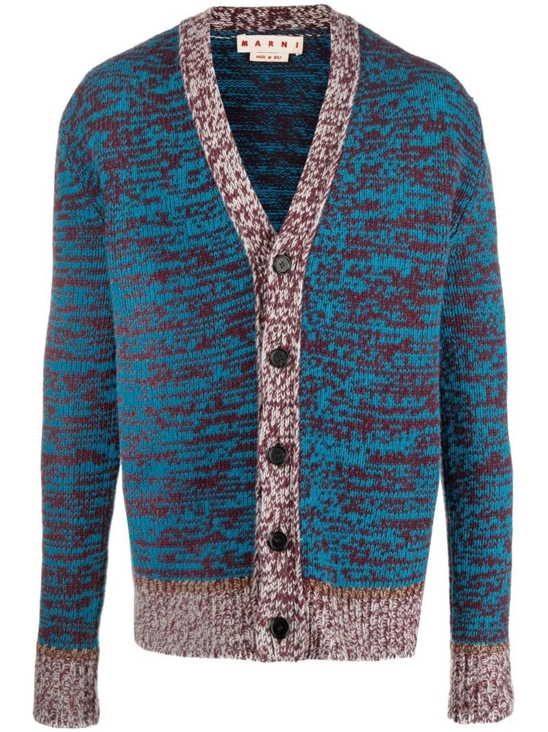 V-neck cardigan - 1