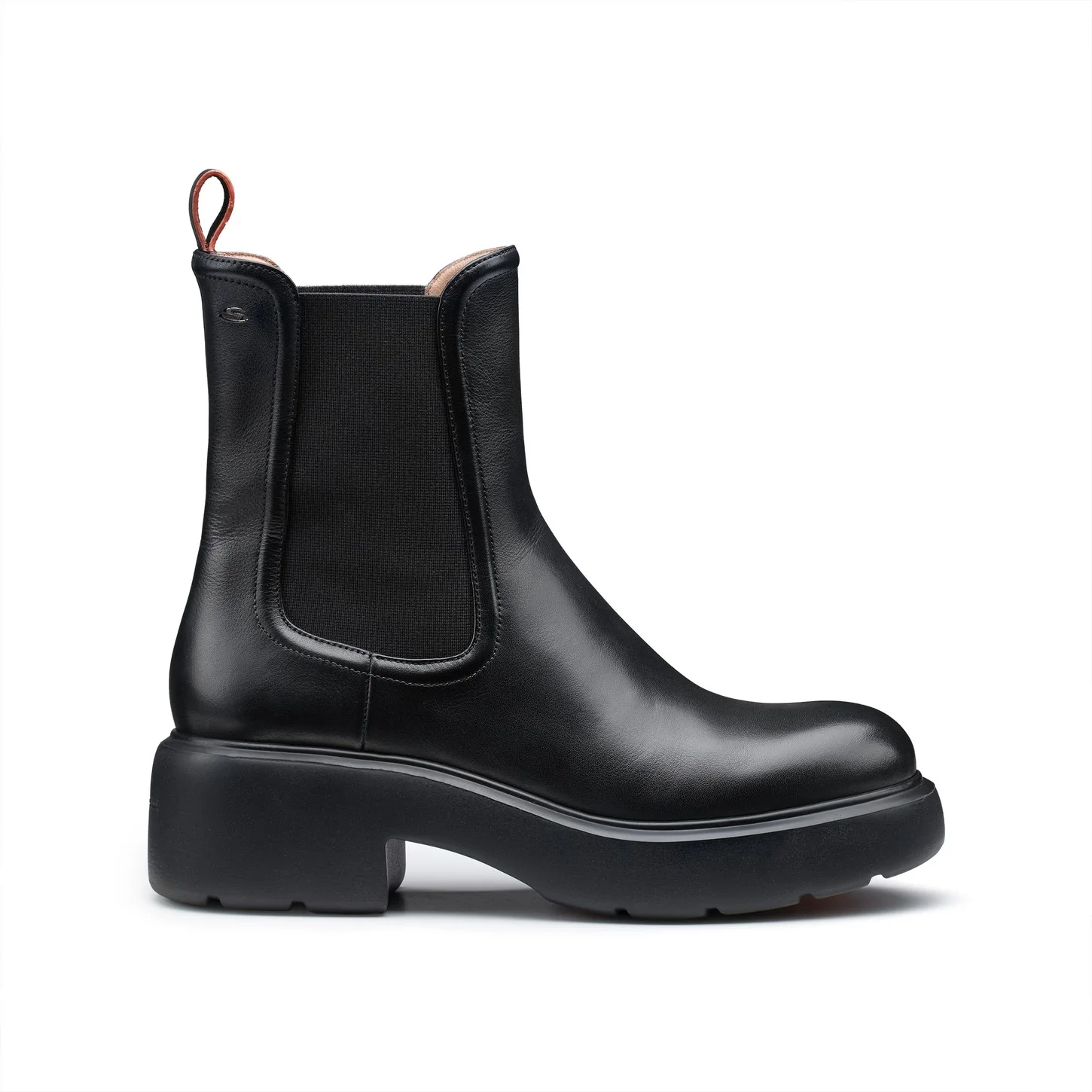 Women's black leather Easy ankle boot - 1