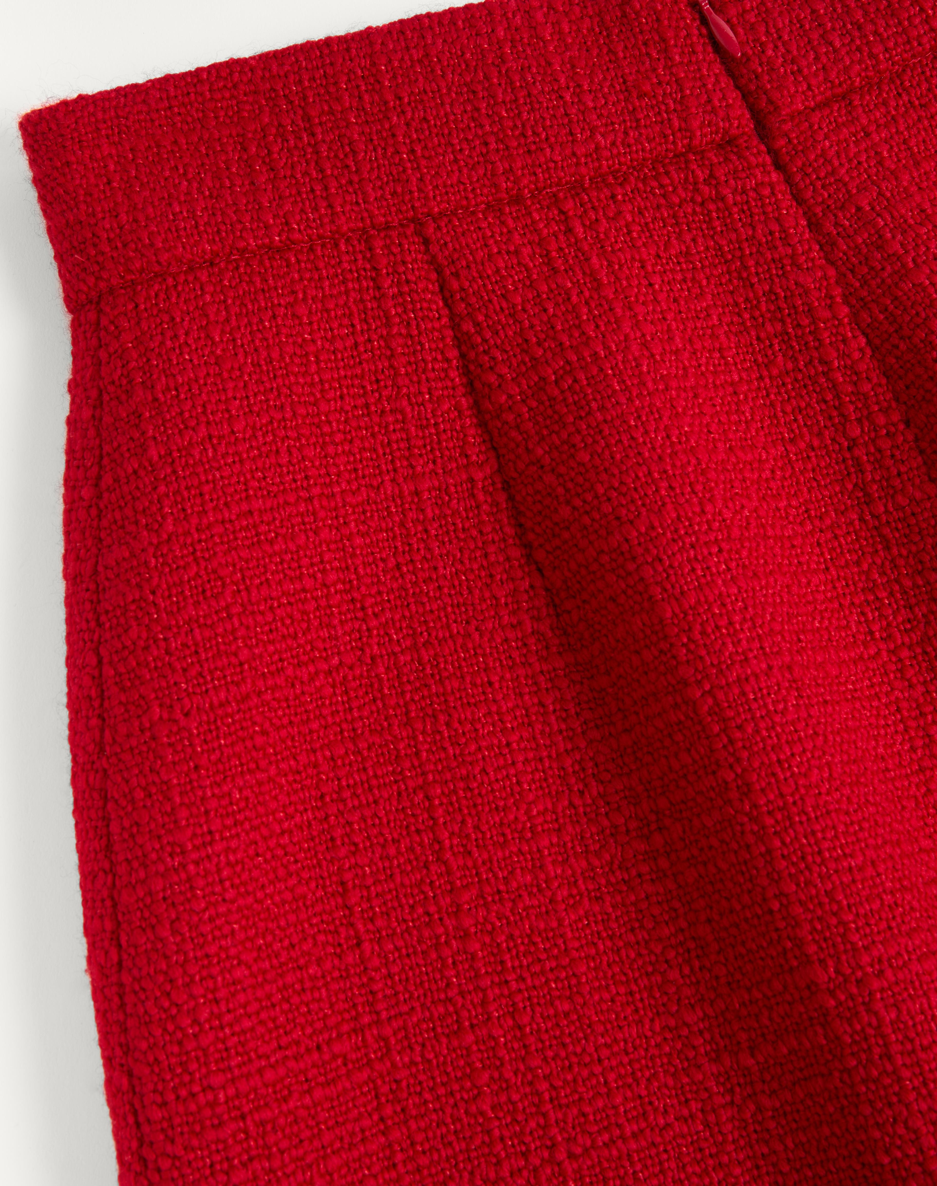 PLAIN WOOL TWEED SKIRT - 6