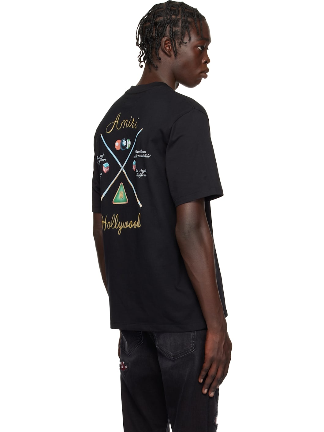 Black 'Amiri' Pool Cue T-shirt - 3