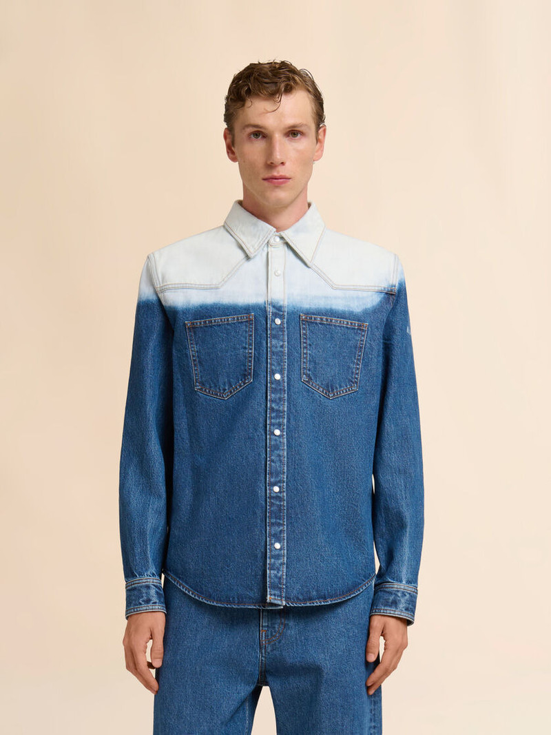 Marni BLUE DENIM SHIRT WITH DEGRADÉ FINISH outlook