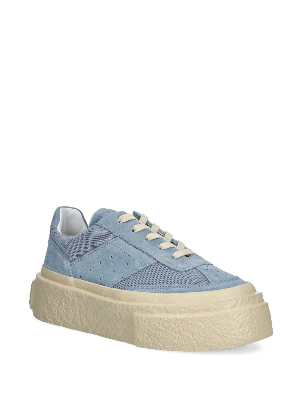 mesh-panel suede sneakers - 2