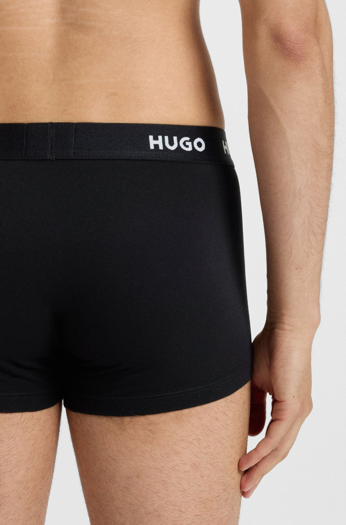 THREE-PACK OF STRETCH-COTTON TRUNKS WITH LOGO WAISTBANDS - 5