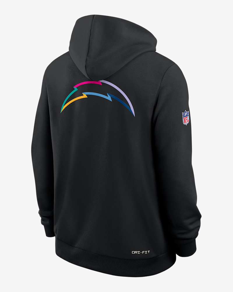 Nike Los Angeles Chargers Crucial Catch Sideline Men's Nike Dri-FIT NFL Pullover Hoodie outlook