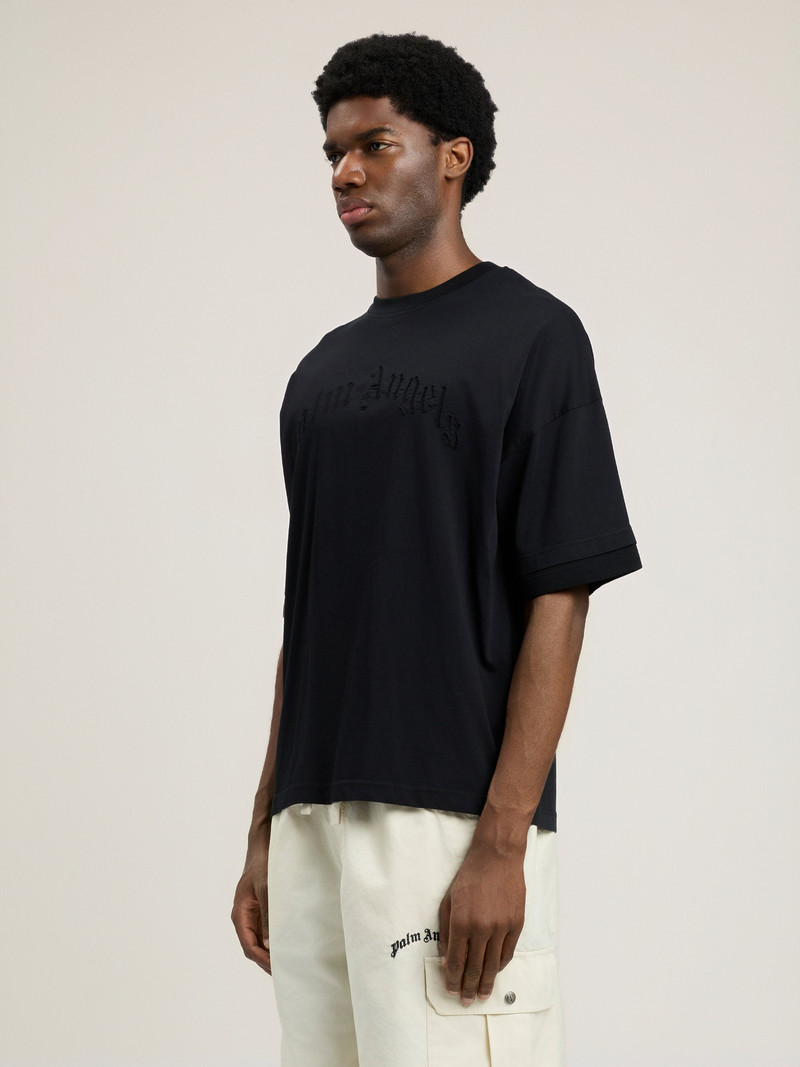 Curved Logo Loose Double T-Shirt 4