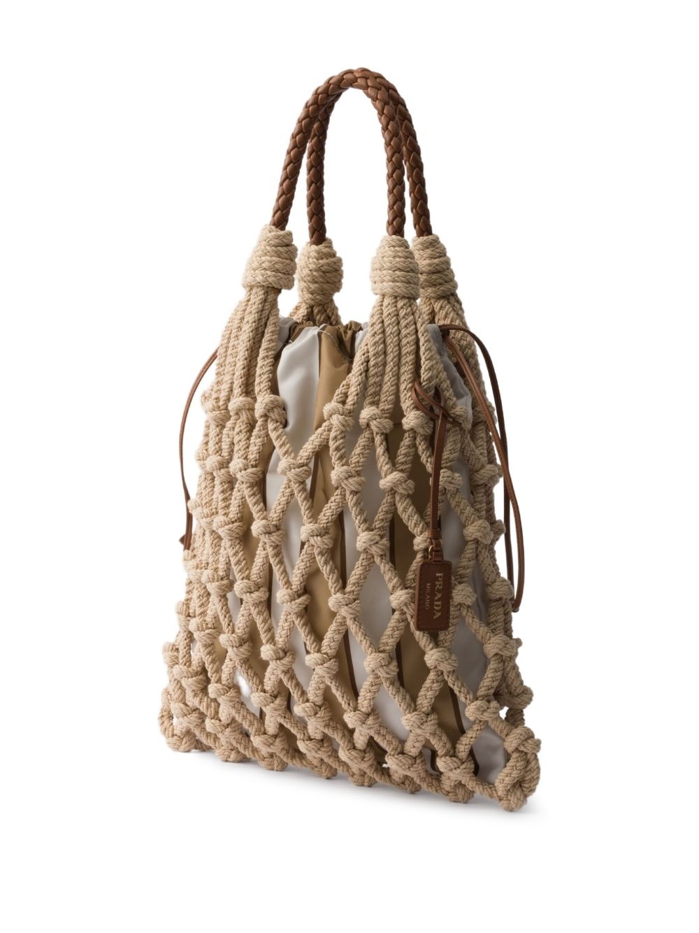 medium macramé tote bag - 5