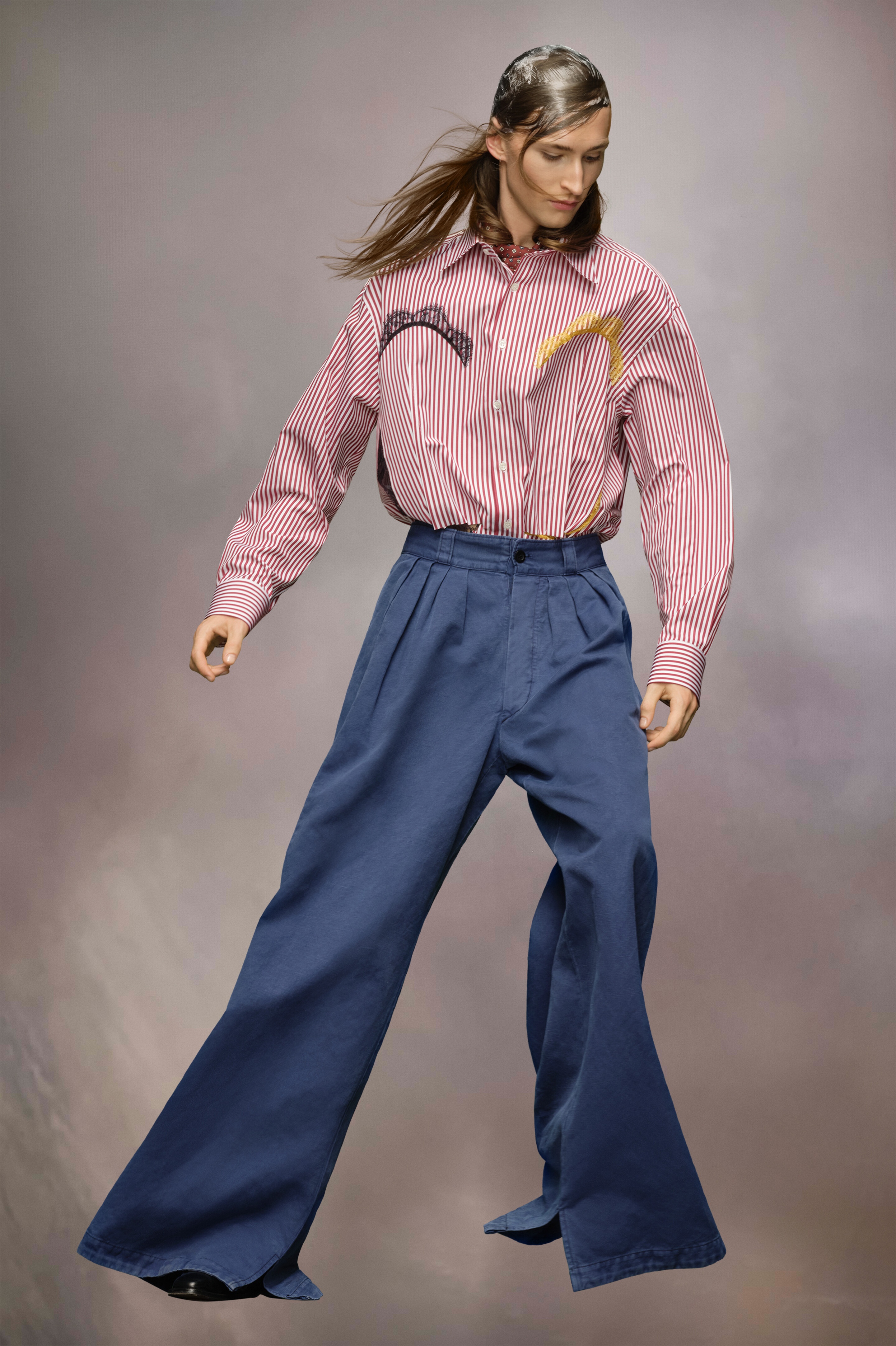 Oversized flared trousers - 3