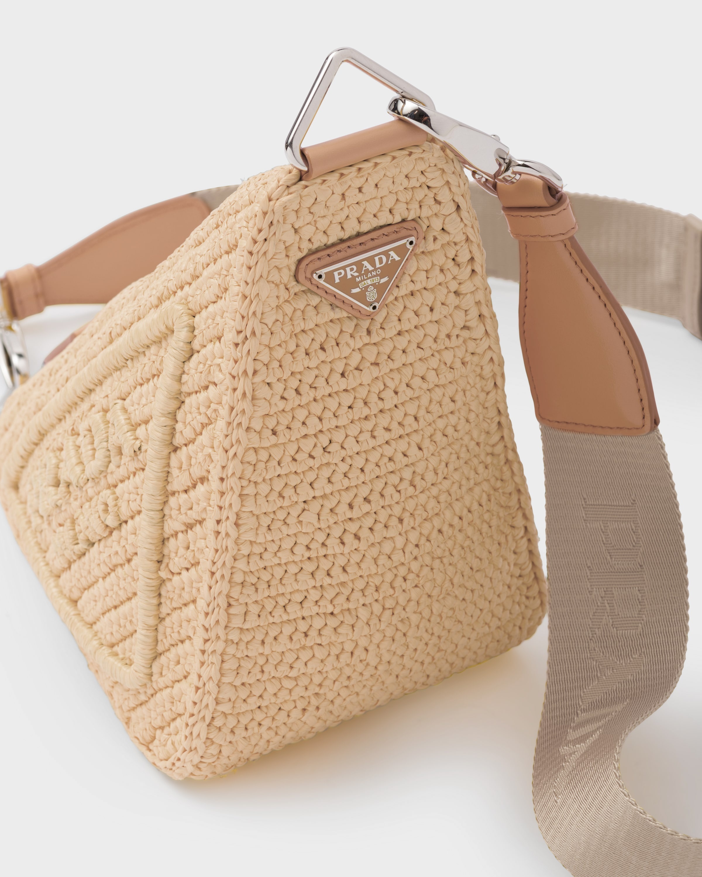 Prada Women's Triangle Crochet Shoulder Bag