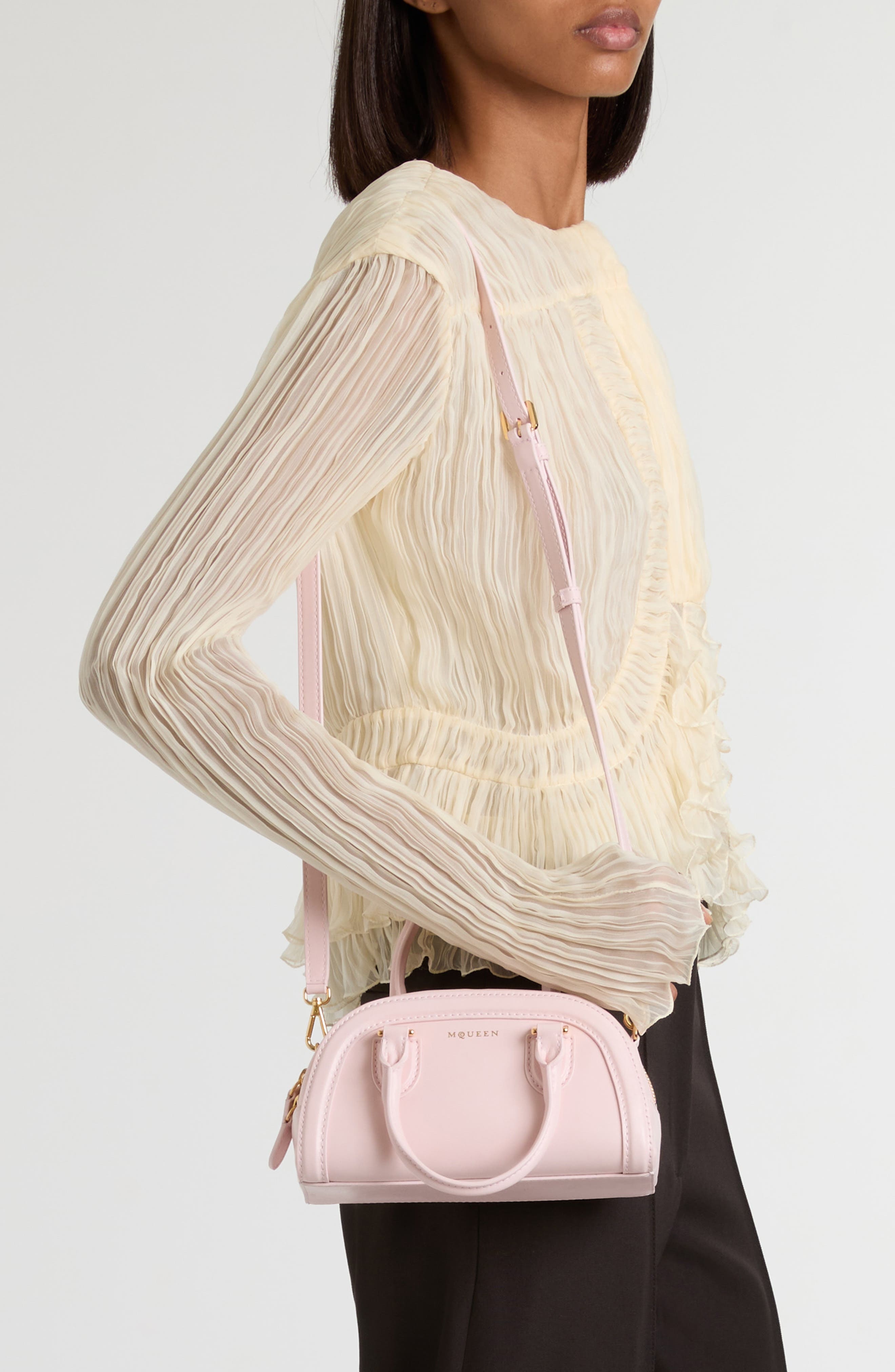 McQueen Mini Birdee Boston Handbag in Rose/Gold at Nordstrom - 2