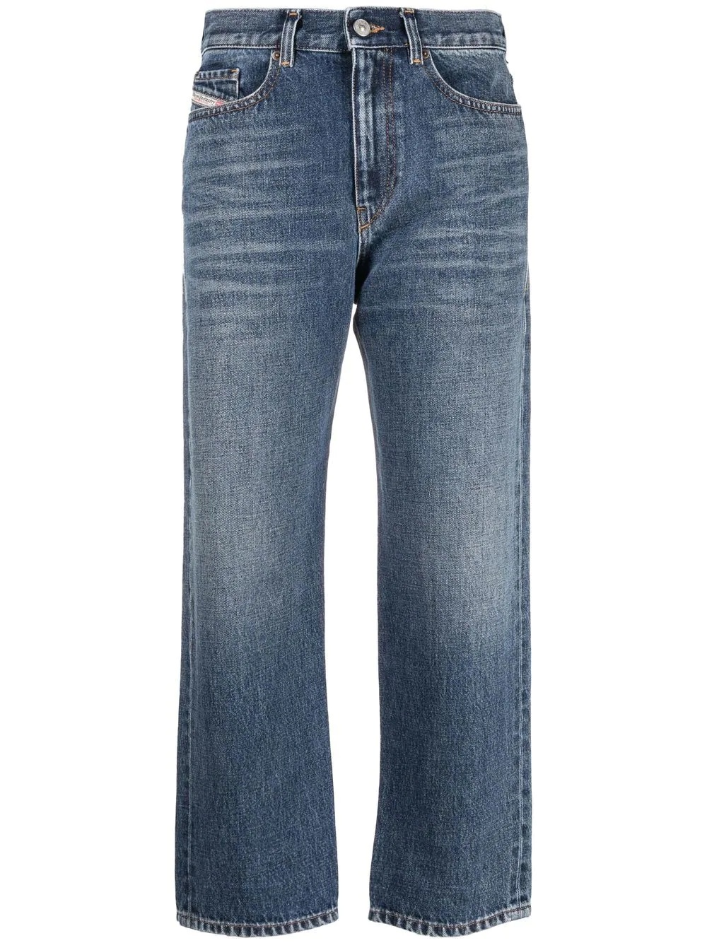 cropped slim-fit jeans - 1