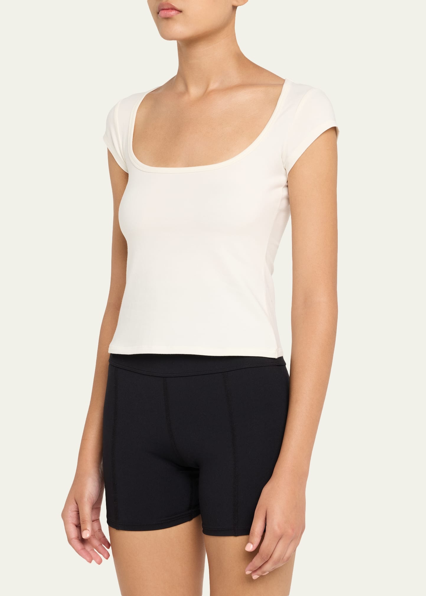 Scoop-Neck Cotton Jersey Tee - 4