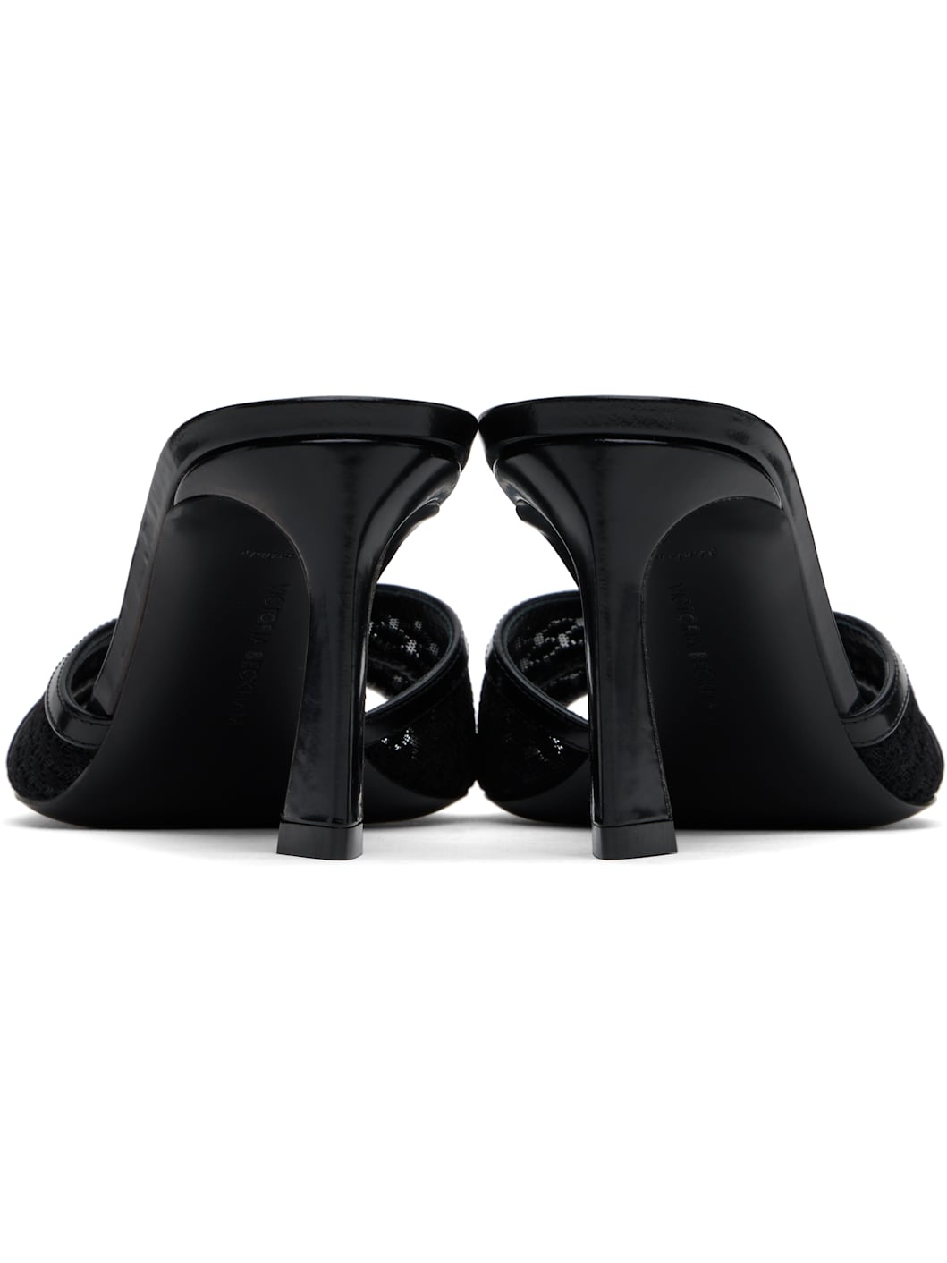 Black B Buckle Heeled Sandals - 2