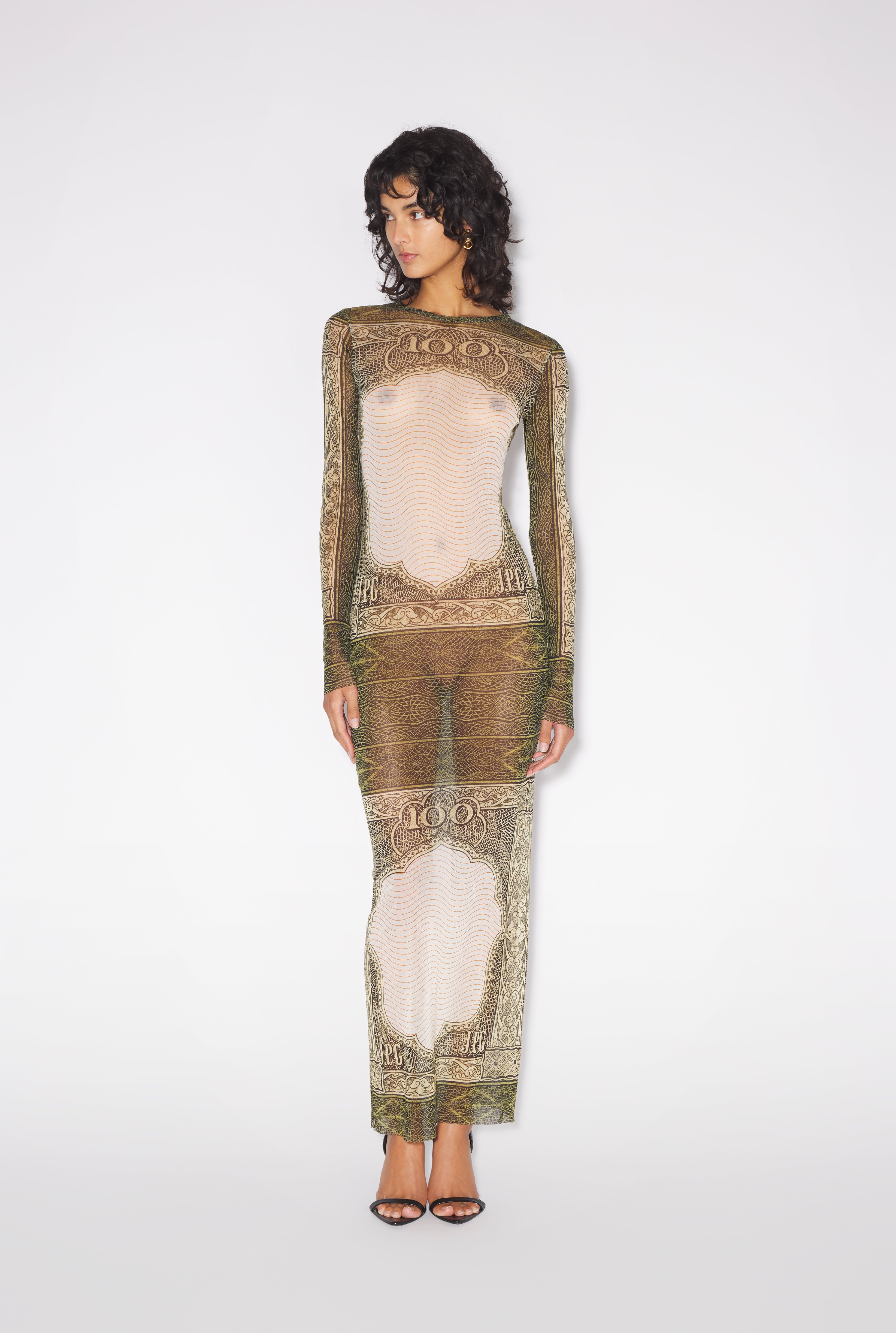 THE LONG GREEN CARTOUCHE DRESS - 1