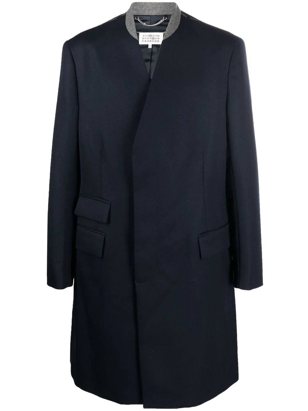 single-breasted wool coat - 1