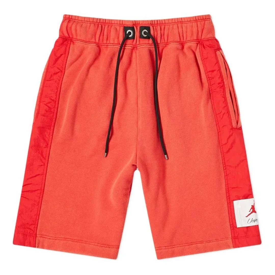 Air Jordan x Union Crossover Embroidered Small Flying Man Patch Logo Sports Shorts Red AH3404-657 - 1