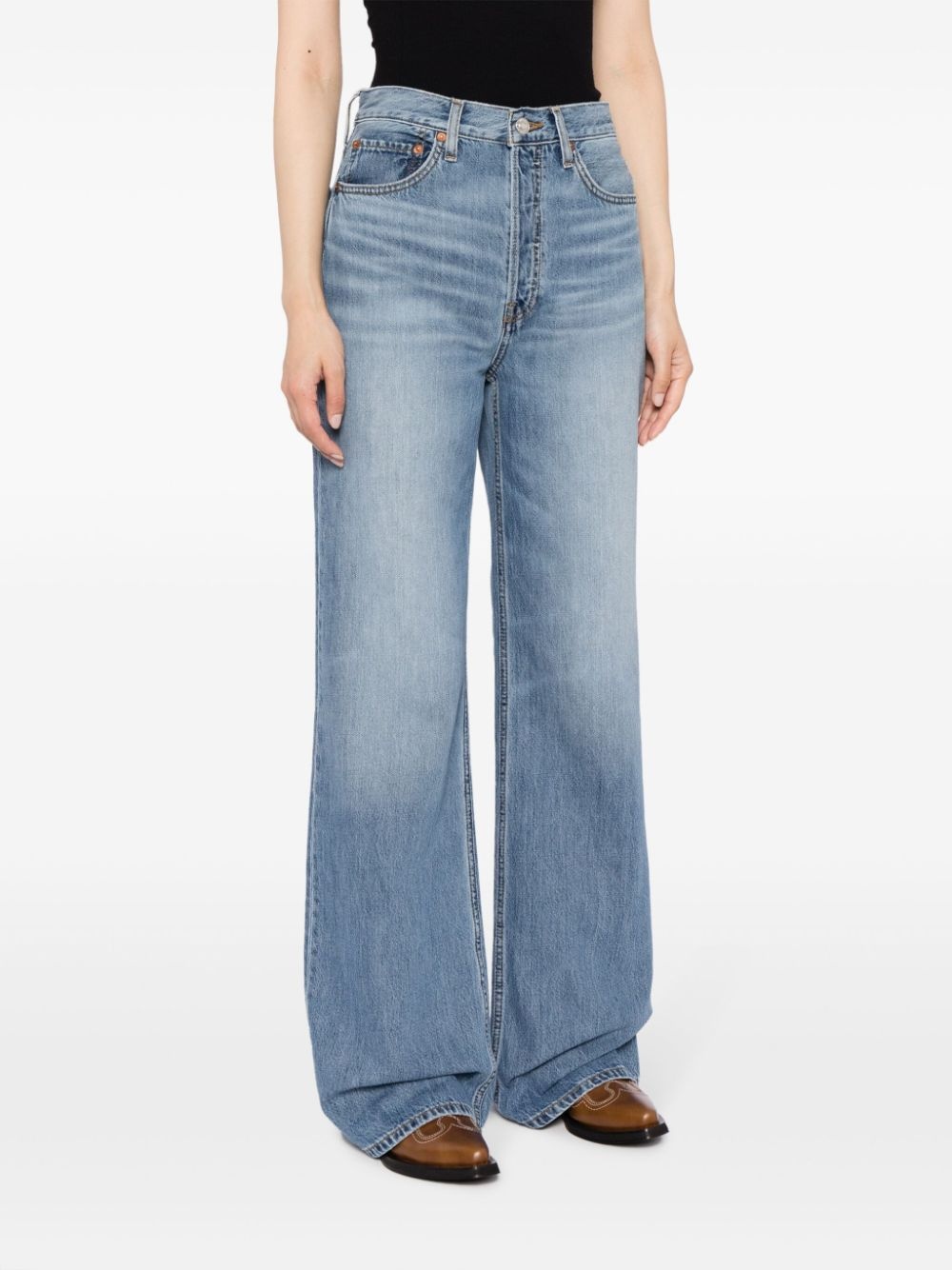 high-rise wide-leg jeans - 3