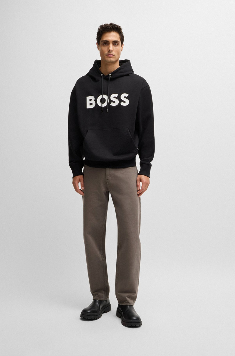 BOSS BAGGY-FIT JEANS IN BEIGE ITALIAN DENIM outlook