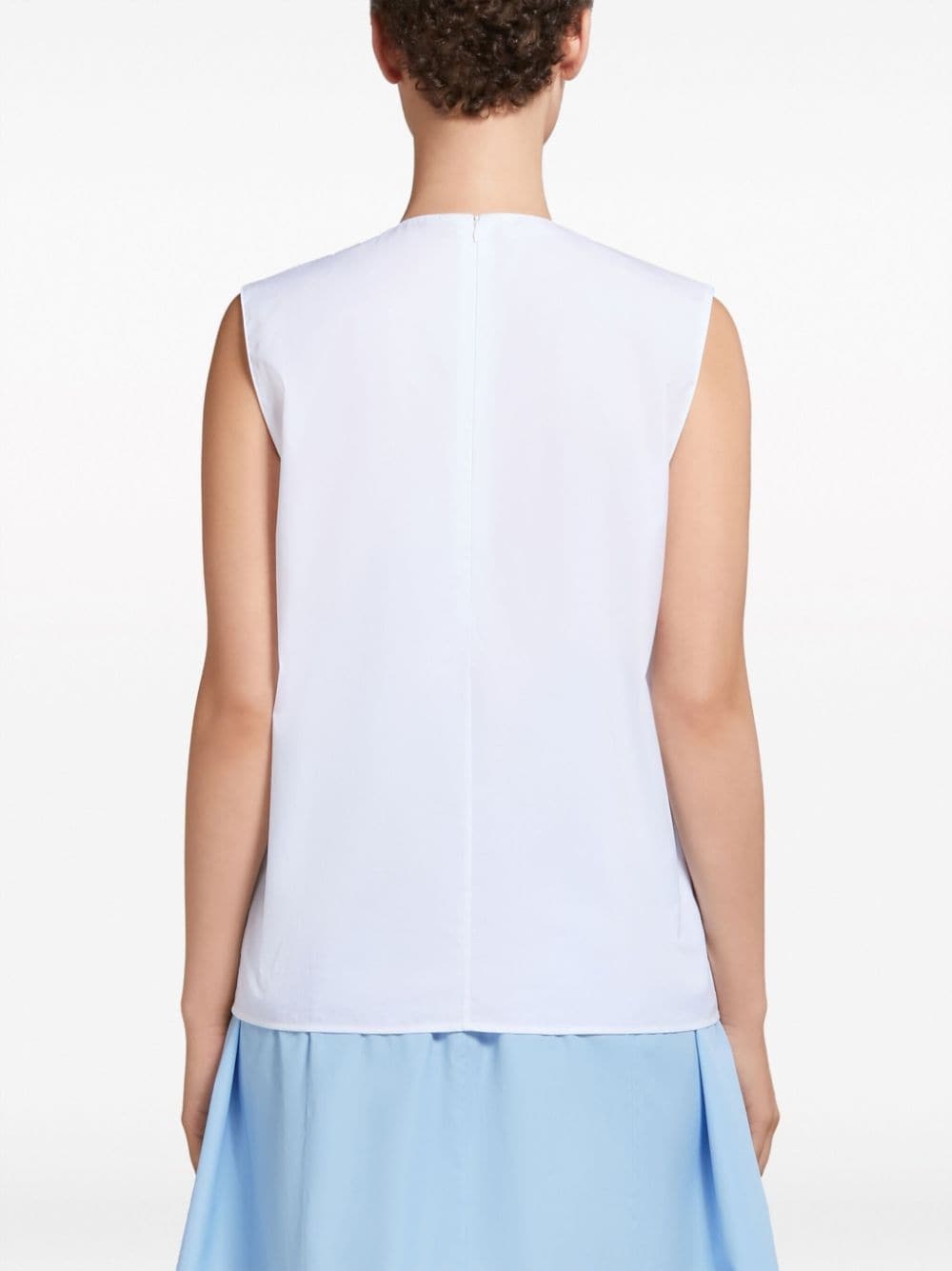 box-pleated bib poplin shirt - 4