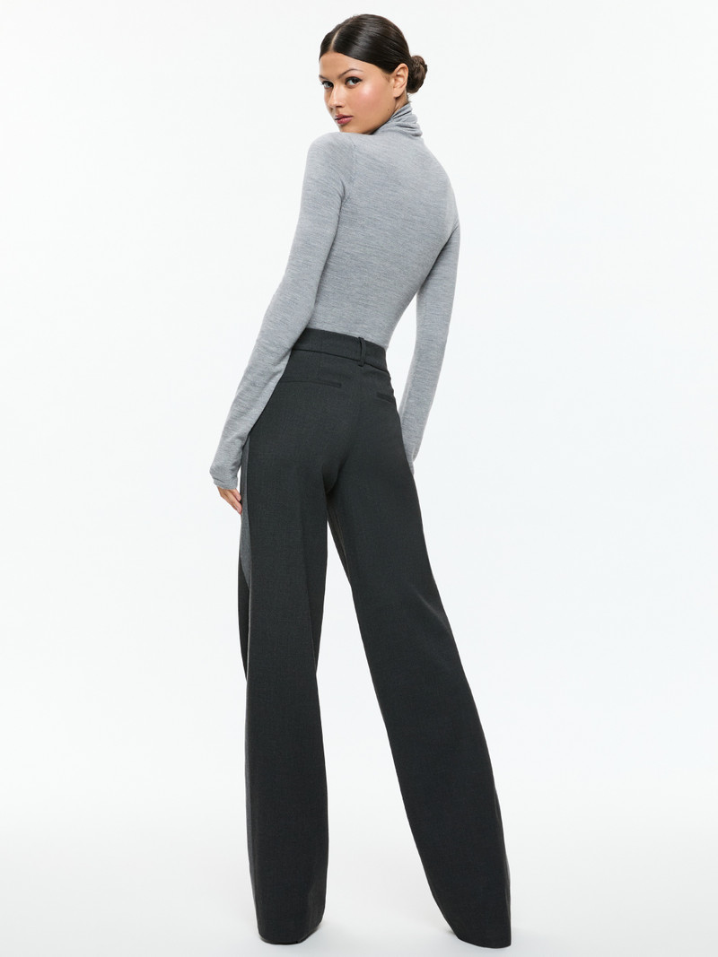 Alice + Olivia MAL LOW RISE STRAIGHT LEG PANT WITH SIDE STRIPE outlook