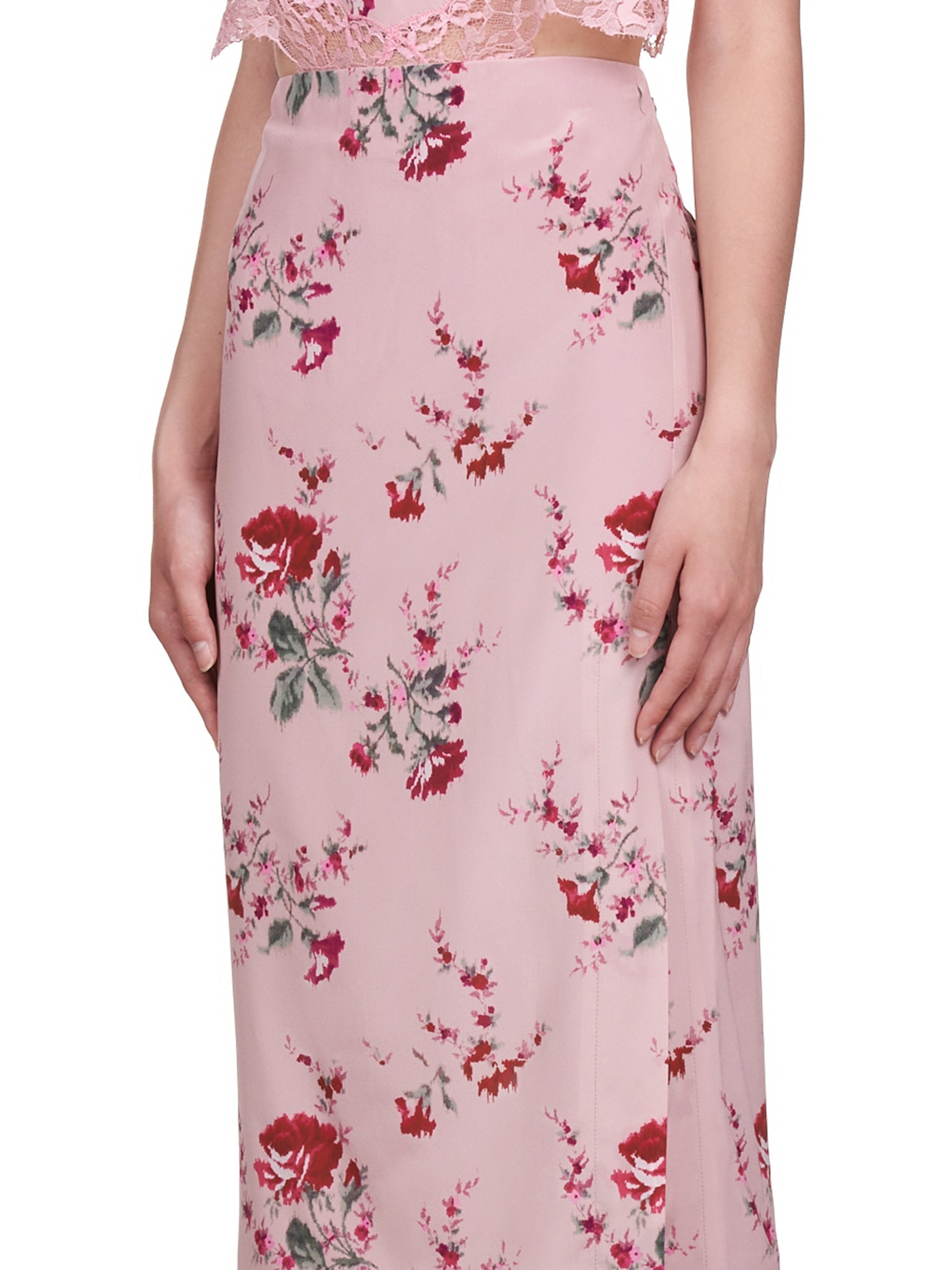 Rose De Chine Print Skirt - 4