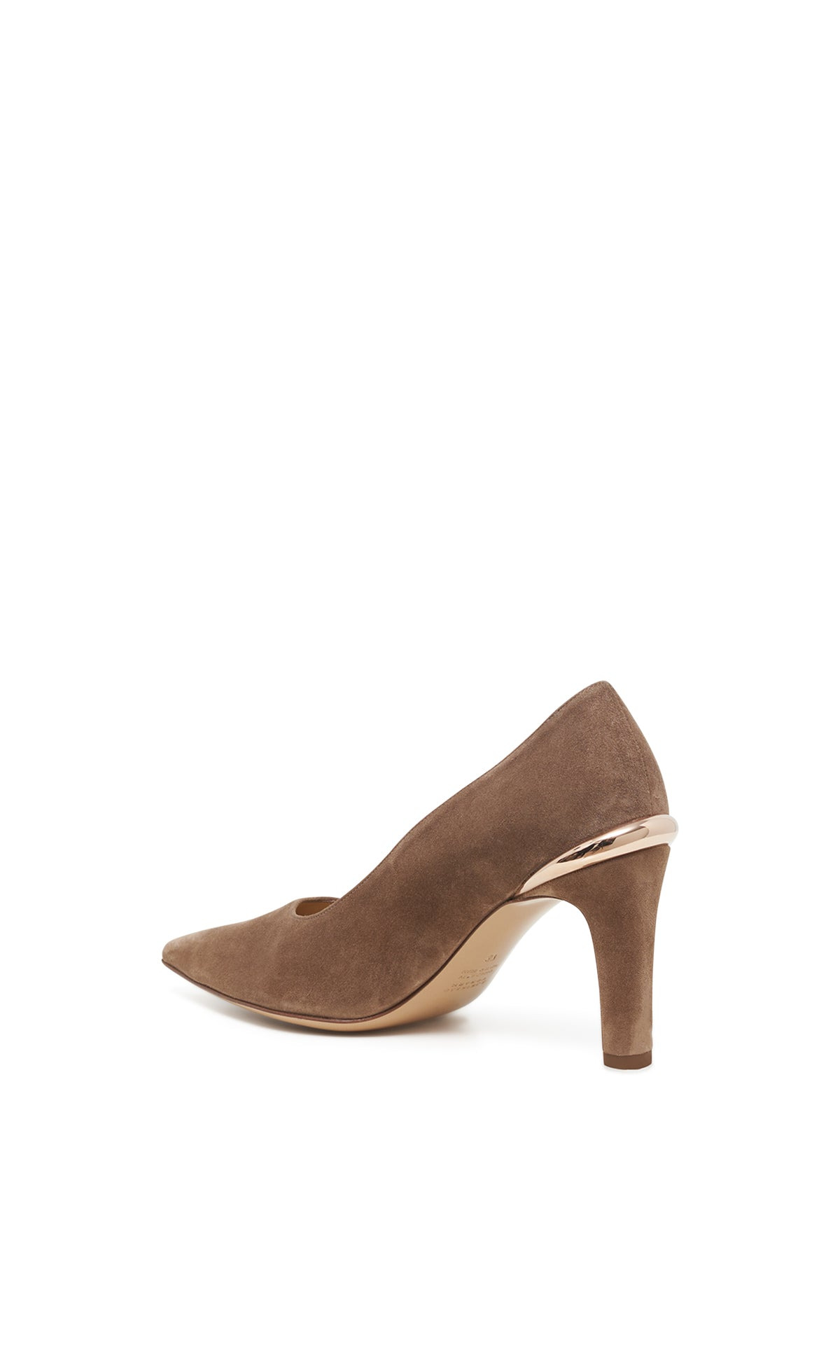 Edwina High Heel Stiletto Pump in Dark Sand Suede - 3