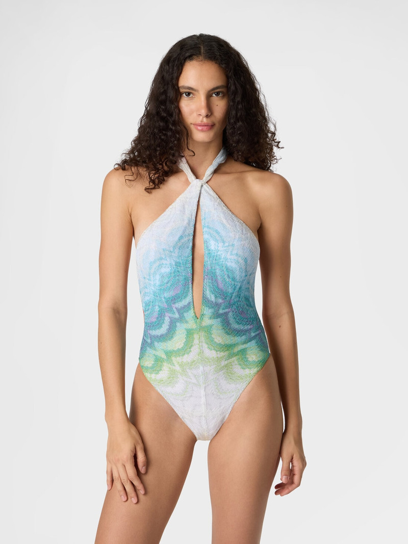 Missoni One-piece swimsuit in shaded lamé viscose with cut-out detail outlook