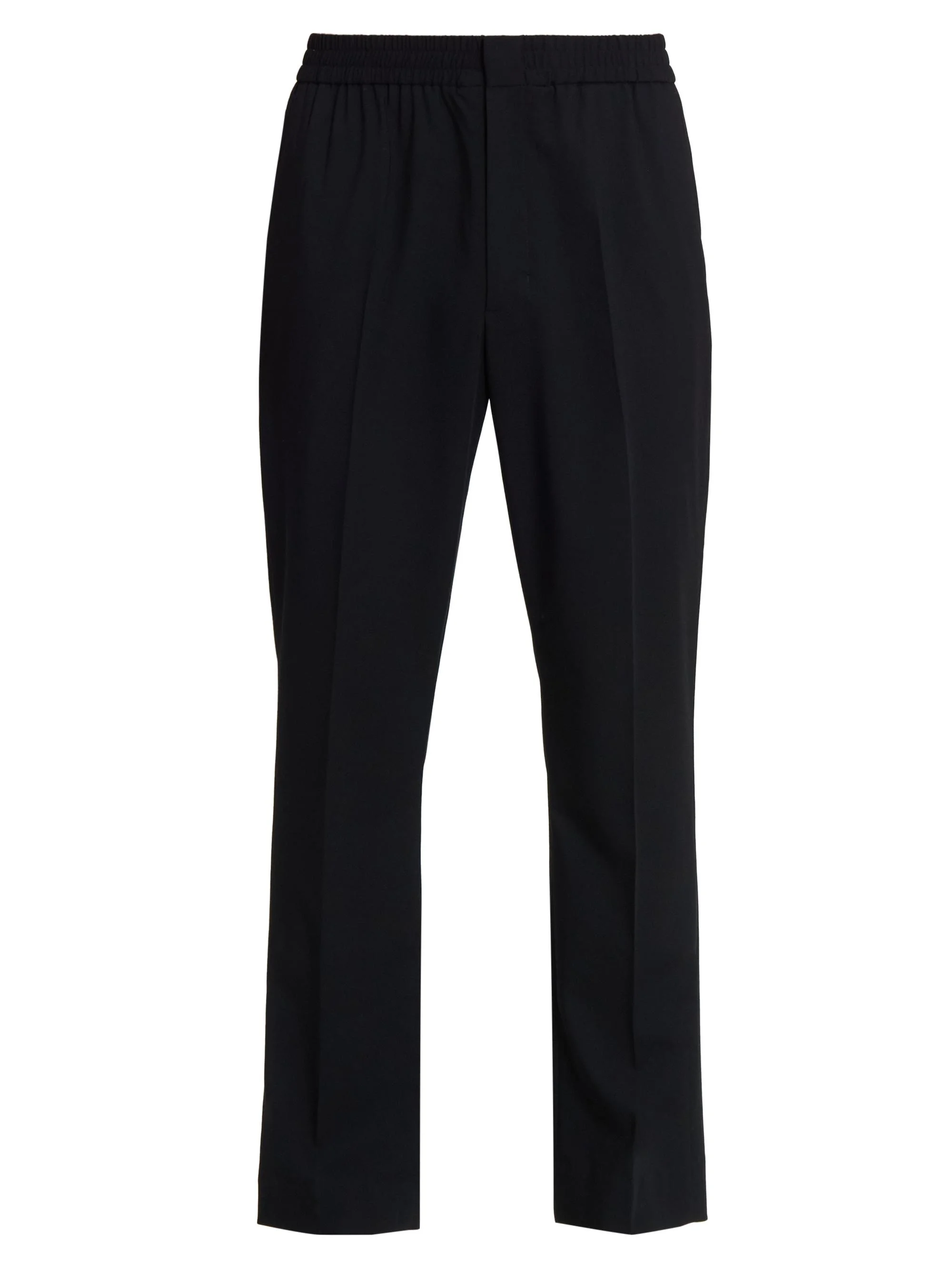 Men's Pull-On Wool Trousers - Noir - 1