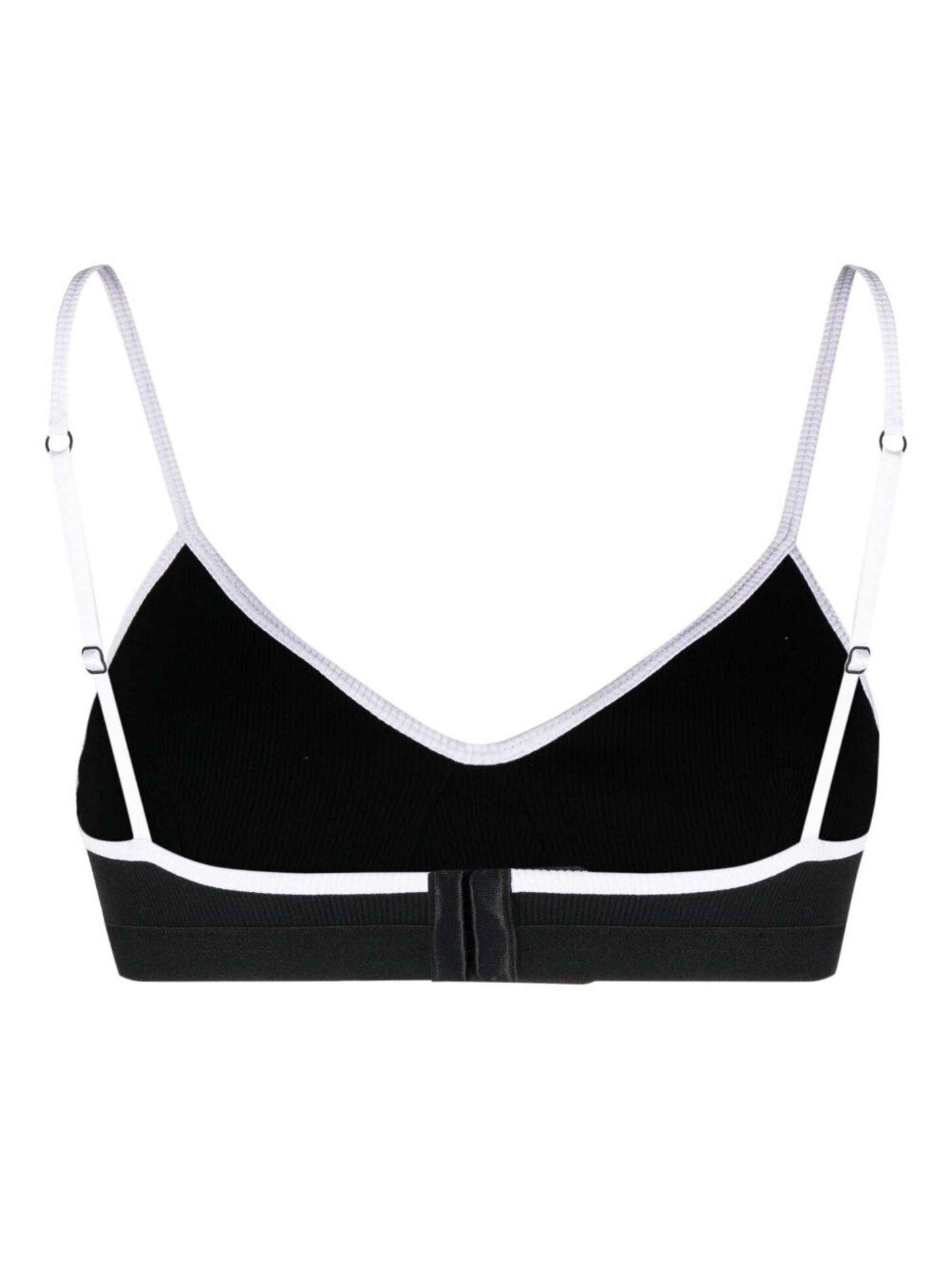 Marine Serre embroidered-logo sports bra