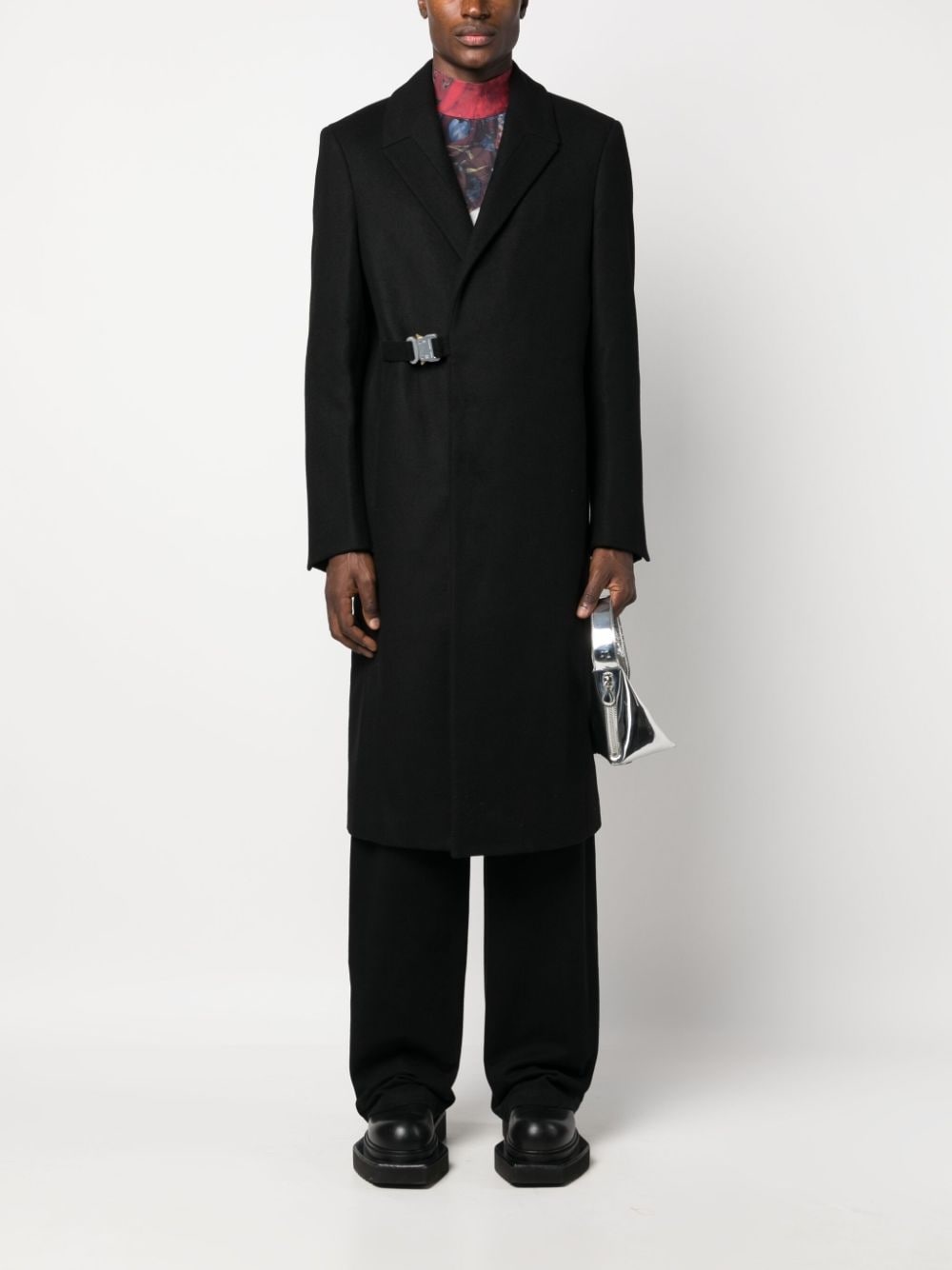 buckled wool-blend coat - 2