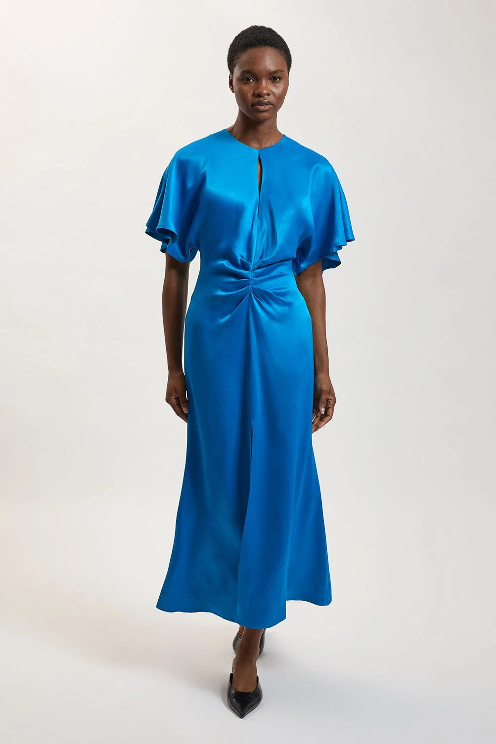 Viscose Satin Crepe Woven Maxi Dress - 1