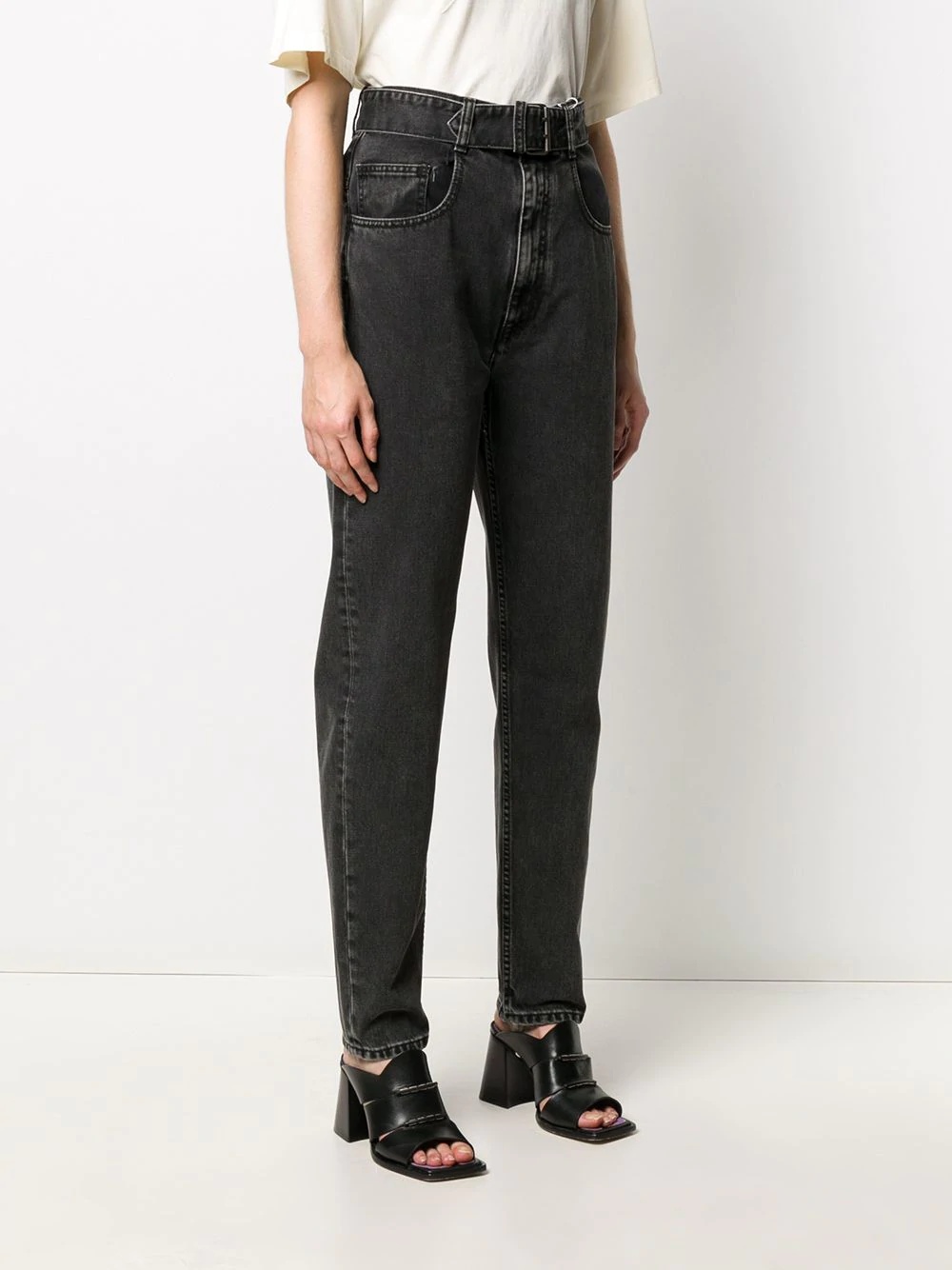 tapered high-waist jeans - 3