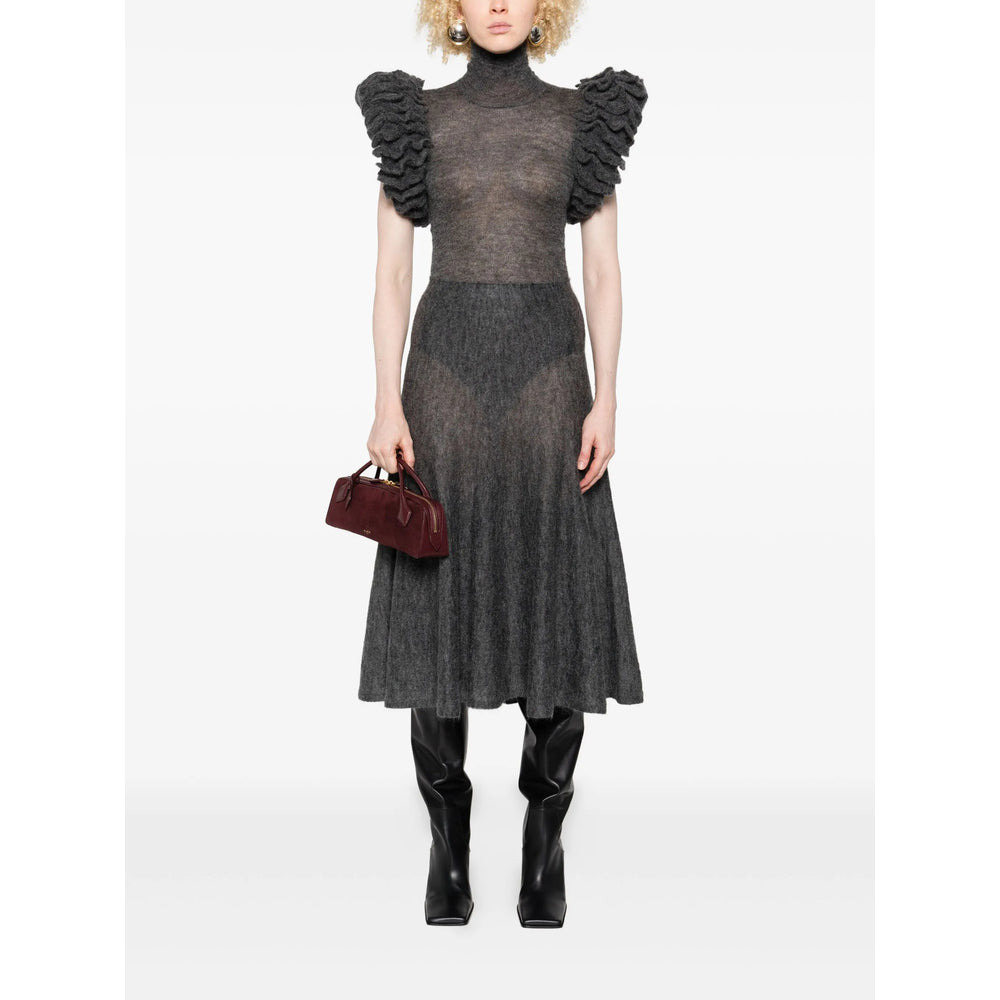 Alaïa Grey Skirts - A-Line Skirts Women - 4