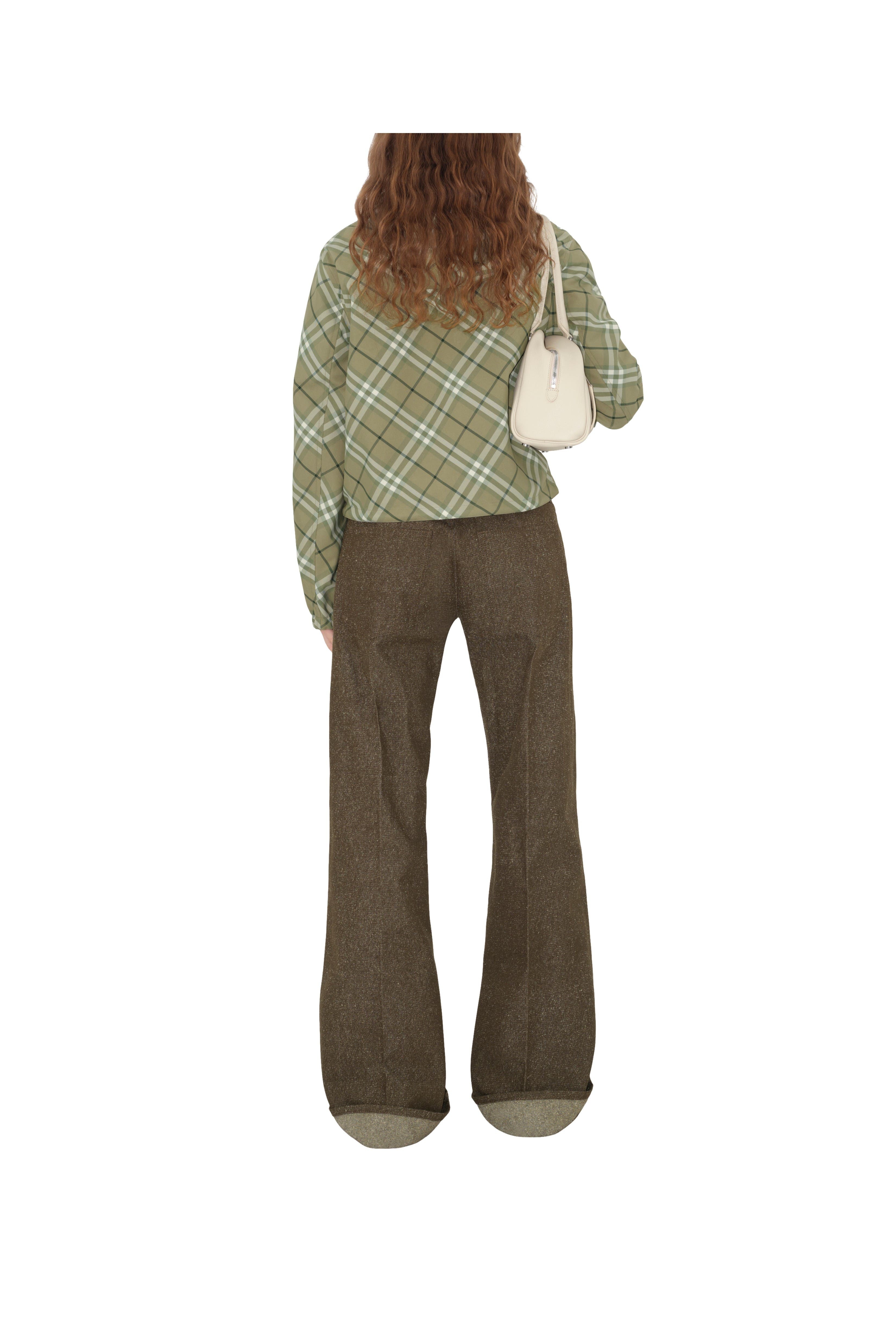 burberry Cropped Reversible Check Jacket in Skylark at Nordstrom - 5