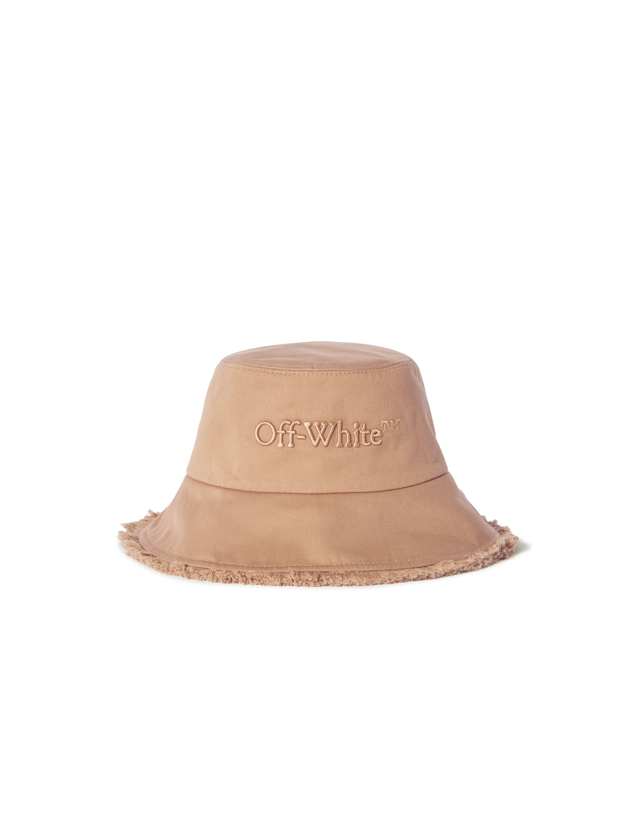 Drill Fringe Over Bucket Hat Beige Beig - 1