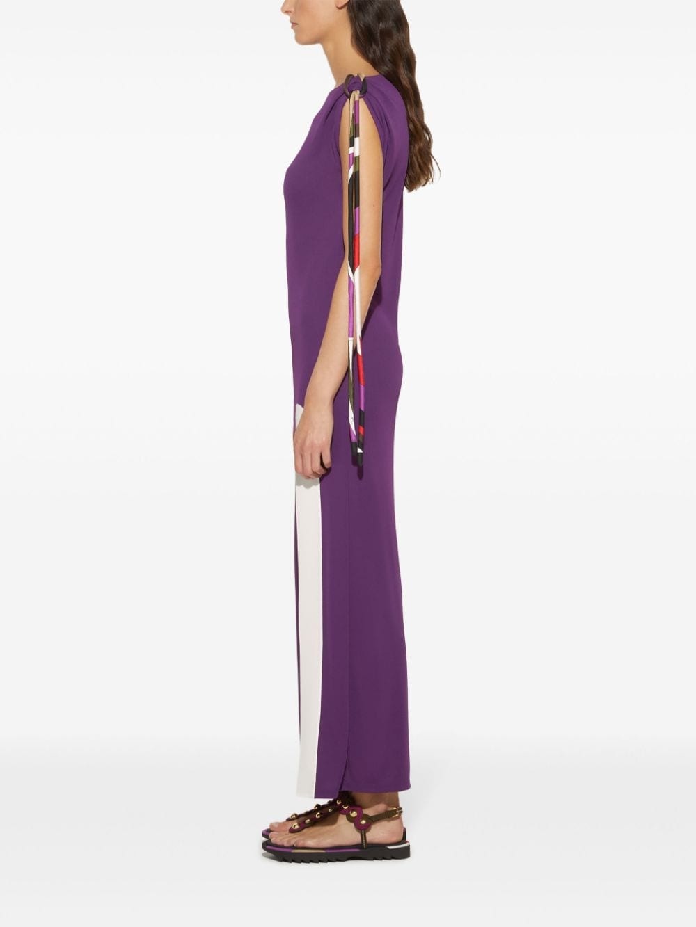 Iride-trim long dress - 3
