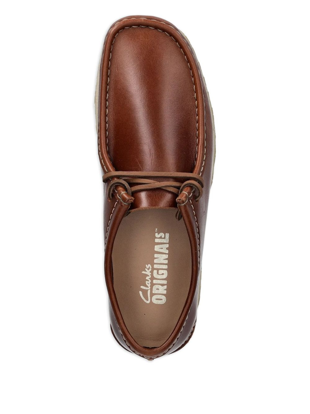 leather lace-up loafers - 3