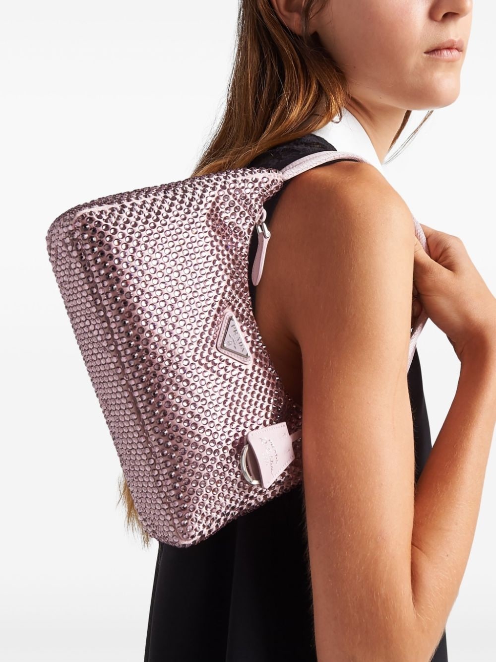 crystal-embellished satin mini bag - 3
